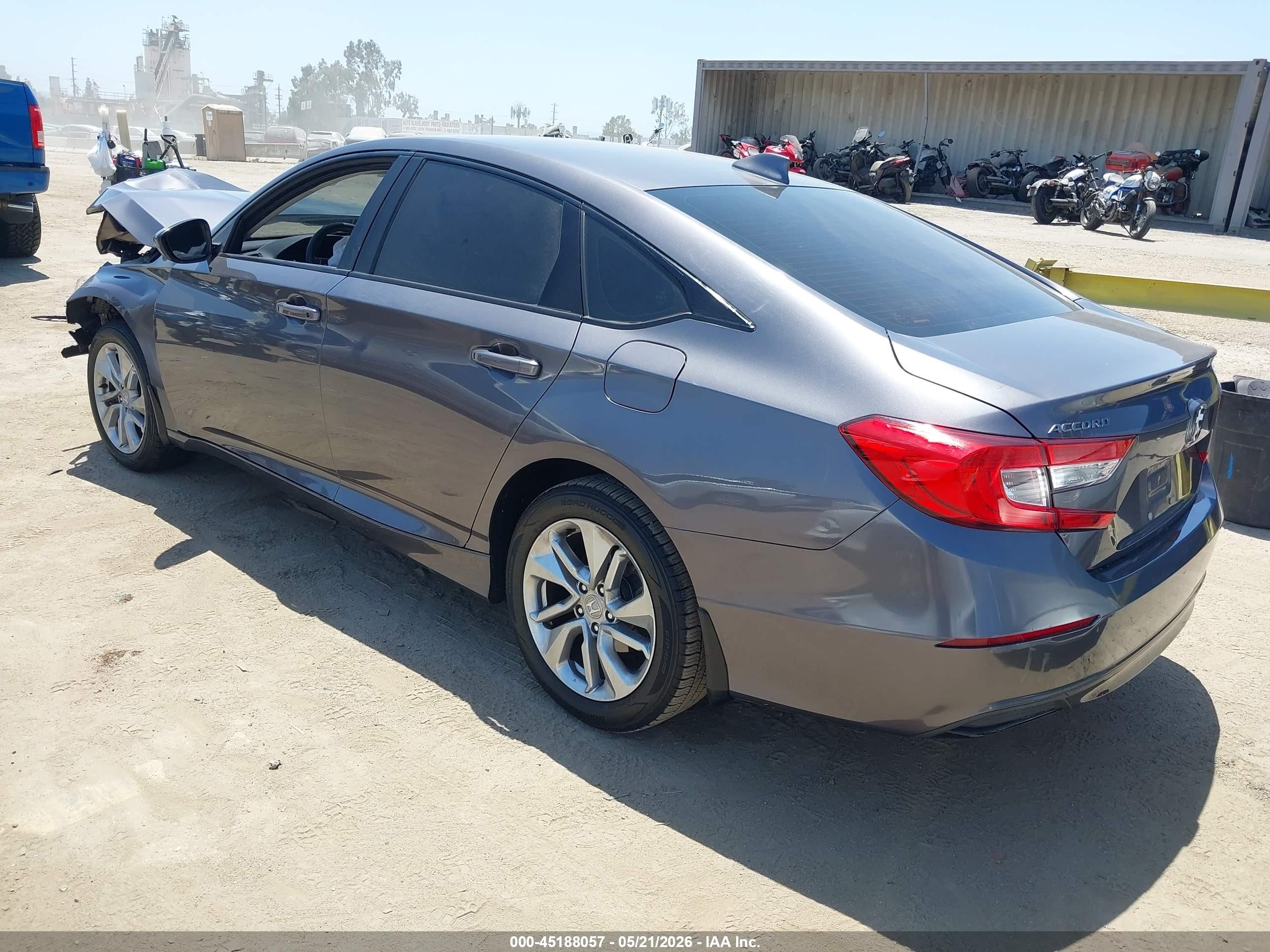 2018 Honda Accord Lx Gray vin: 1HGCV1F15JA257138