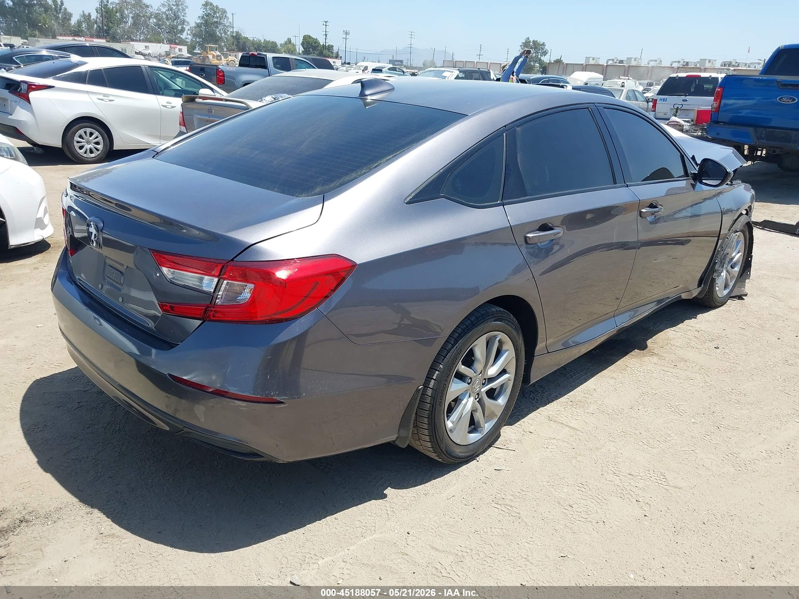 2018 Honda Accord Lx Gray vin: 1HGCV1F15JA257138