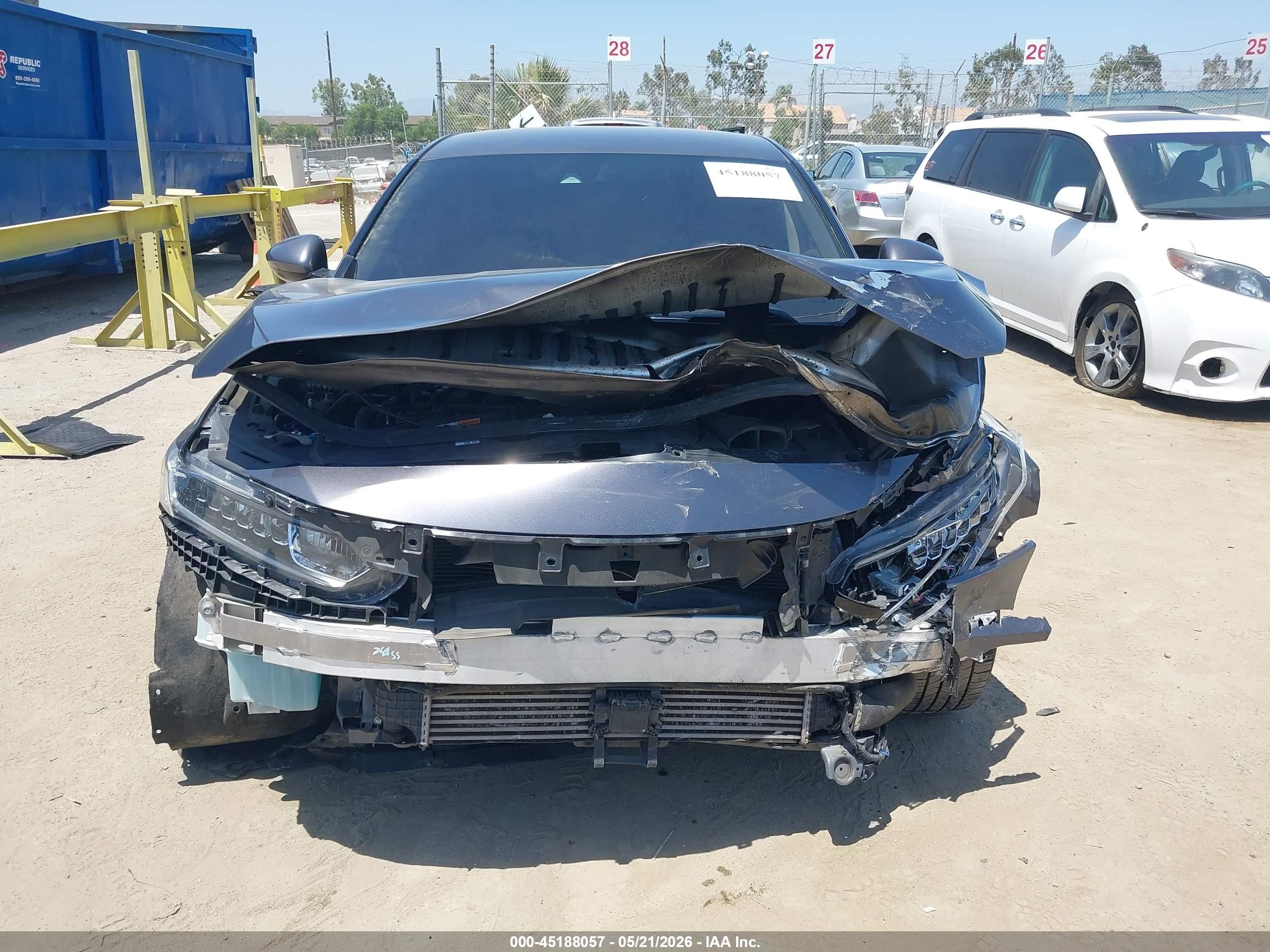 2018 Honda Accord Lx Gray vin: 1HGCV1F15JA257138