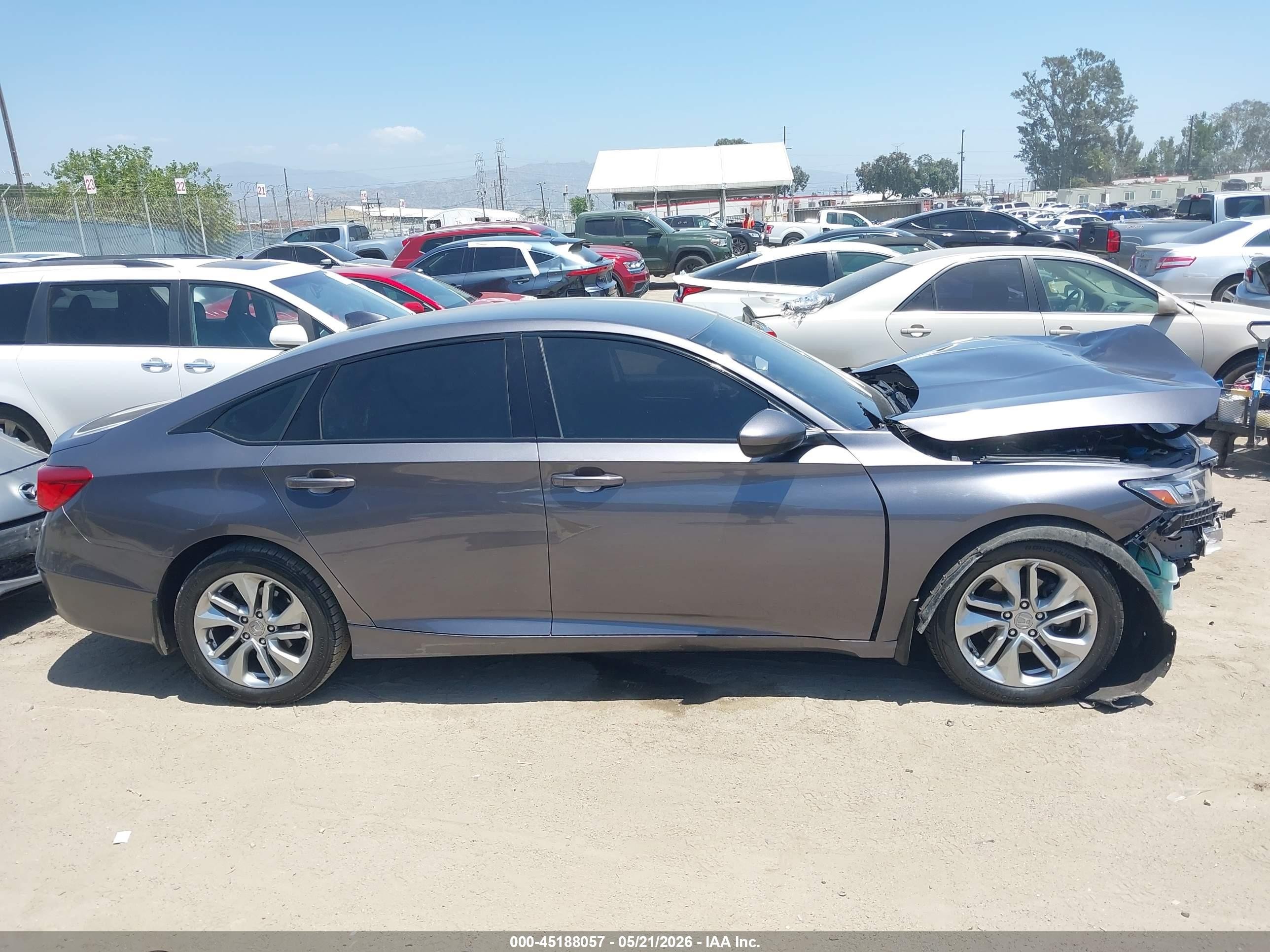 2018 Honda Accord Lx Gray vin: 1HGCV1F15JA257138