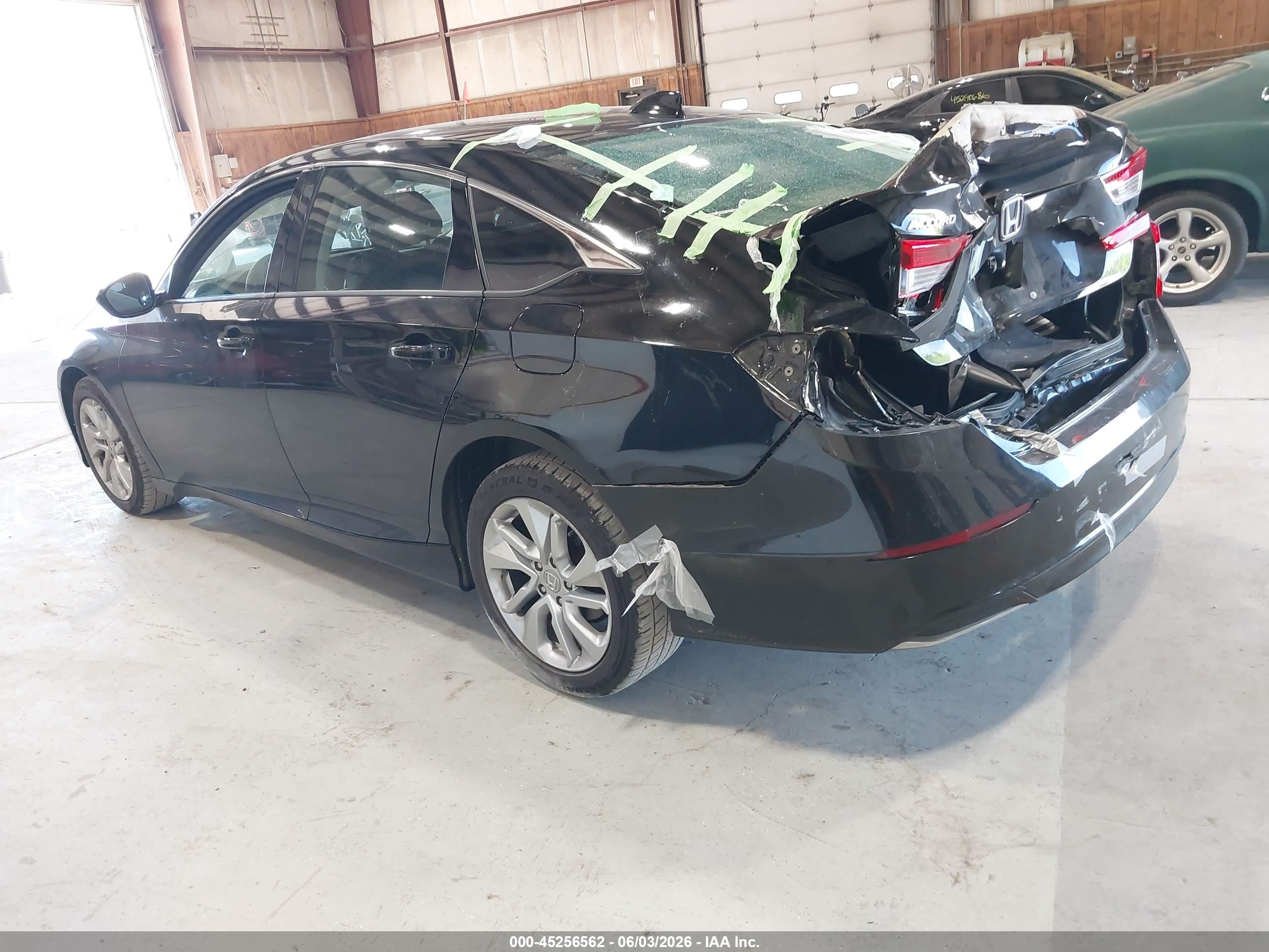 2019 Honda Accord Lx Black vin: 1HGCV1F15KA145232