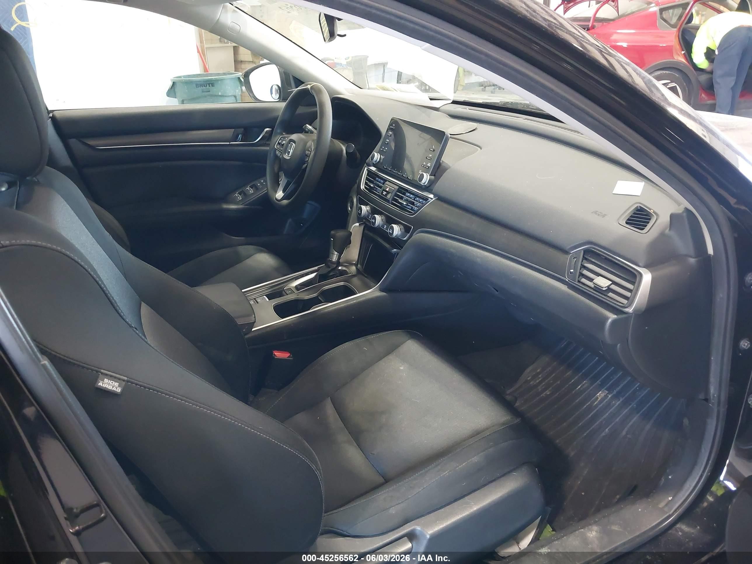 2019 Honda Accord Lx Black vin: 1HGCV1F15KA145232