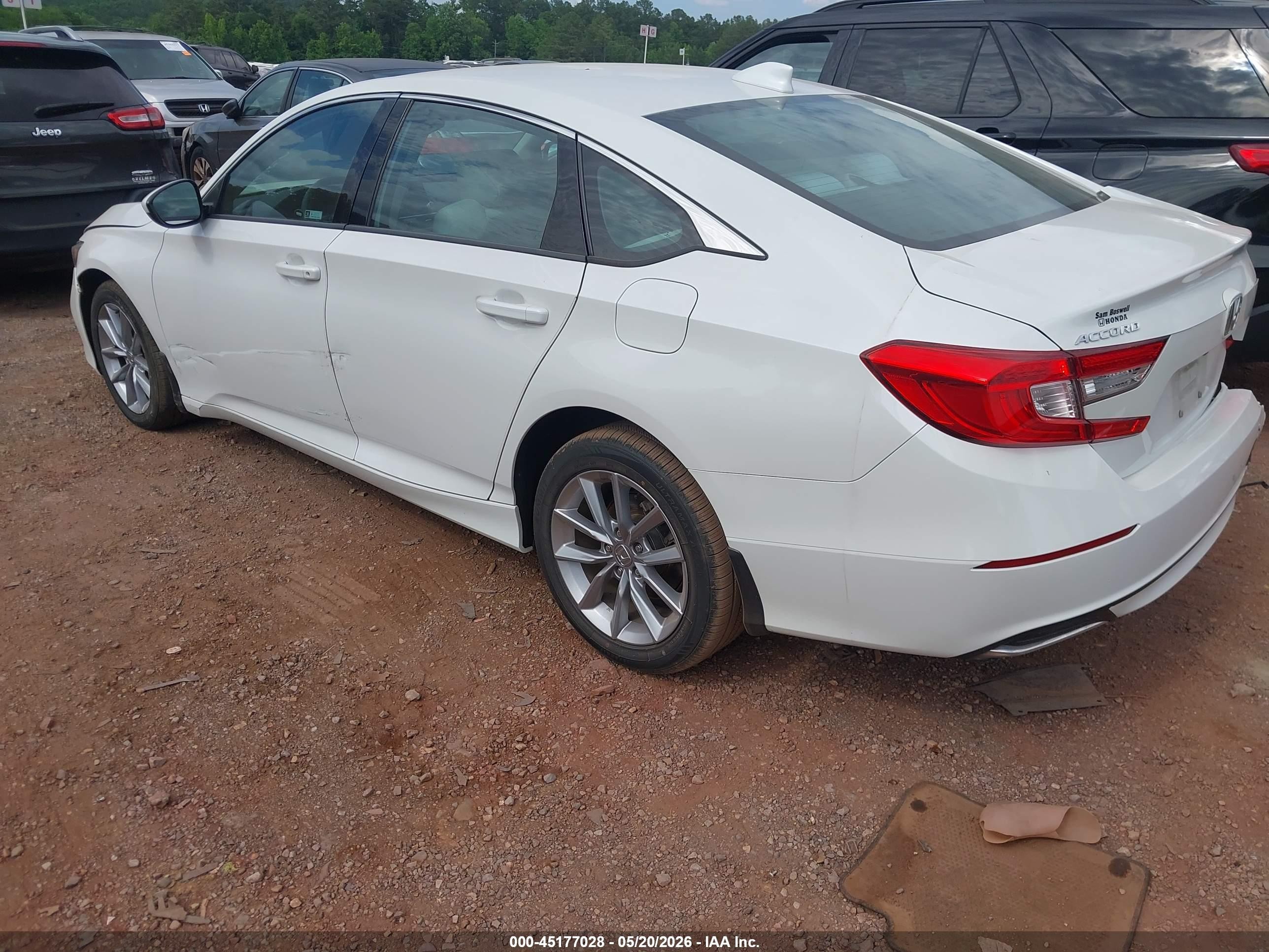 2021 Honda Accord Lx White vin: 1HGCV1F16MA039424