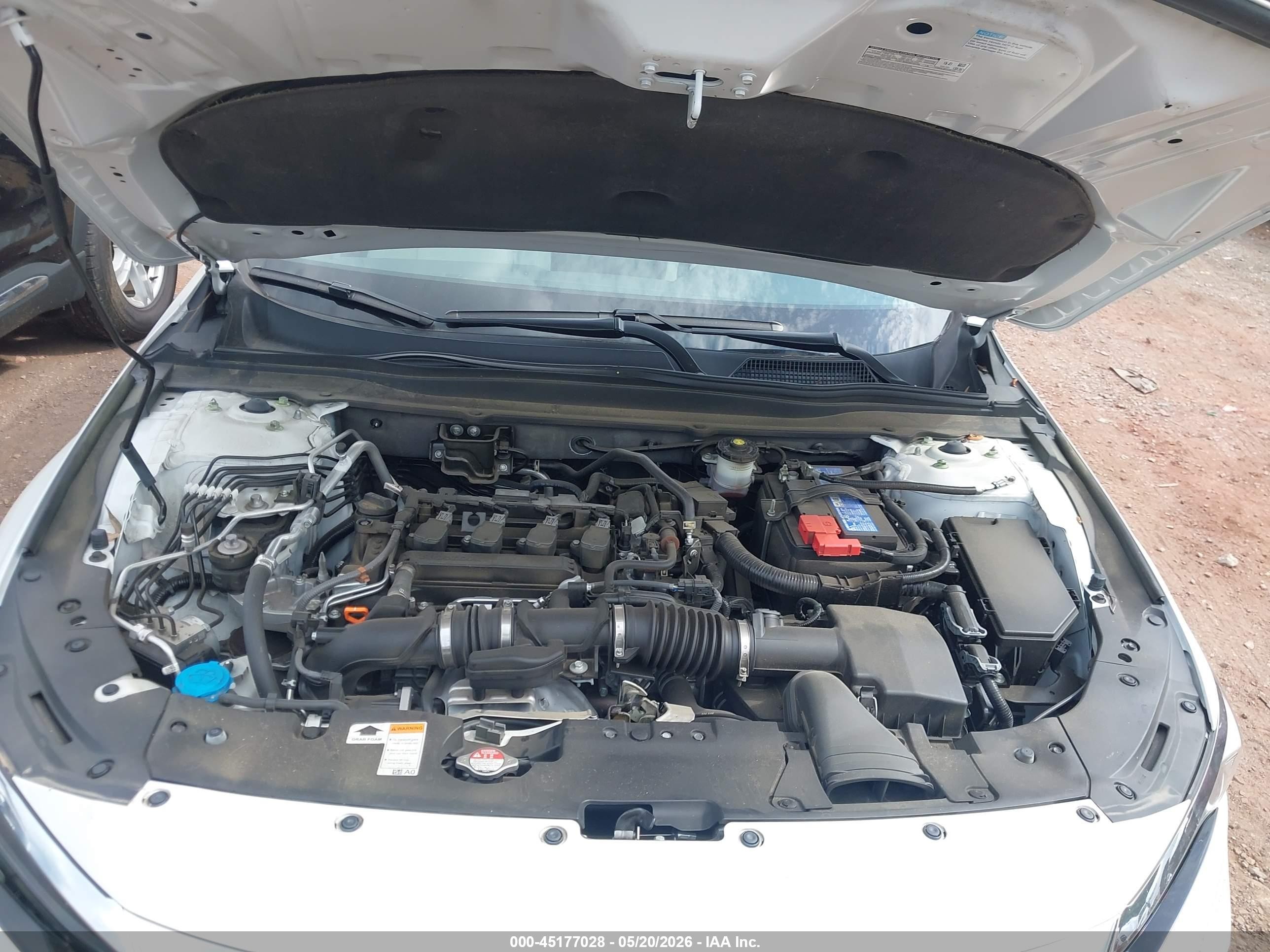 2021 Honda Accord Lx White vin: 1HGCV1F16MA039424