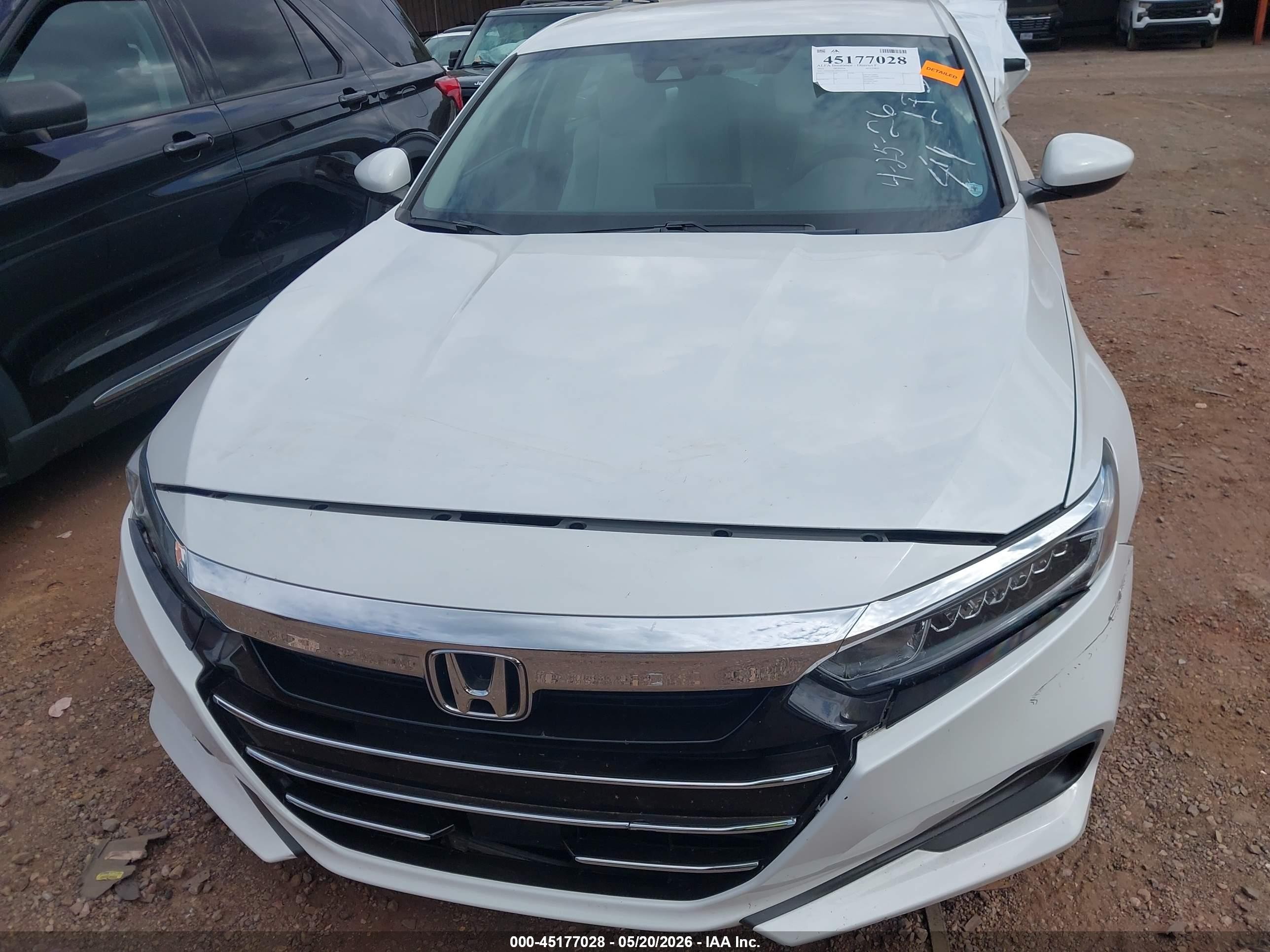 2021 Honda Accord Lx White vin: 1HGCV1F16MA039424