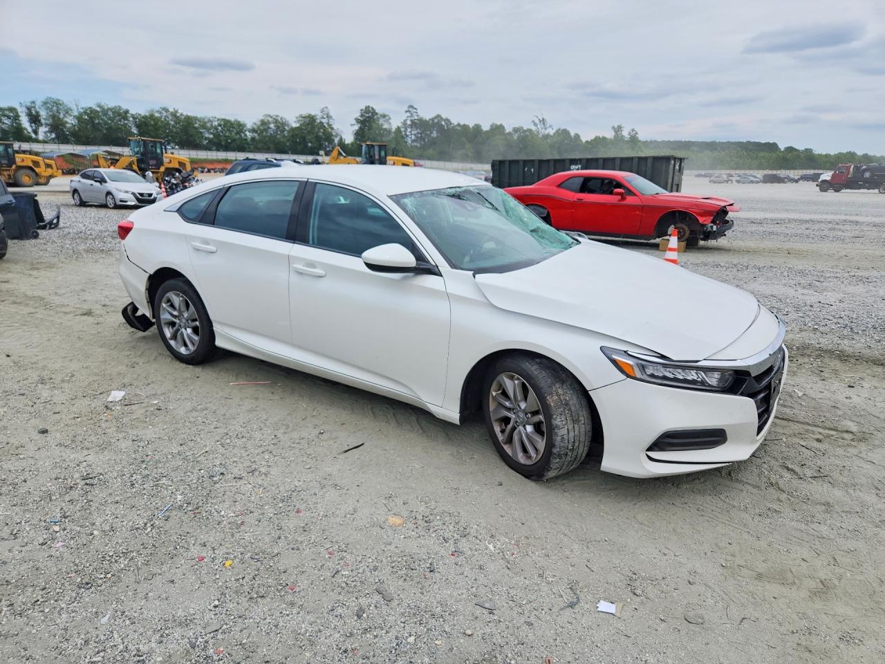 2020 Honda Accord Lx White vin: 1HGCV1F17LA040323