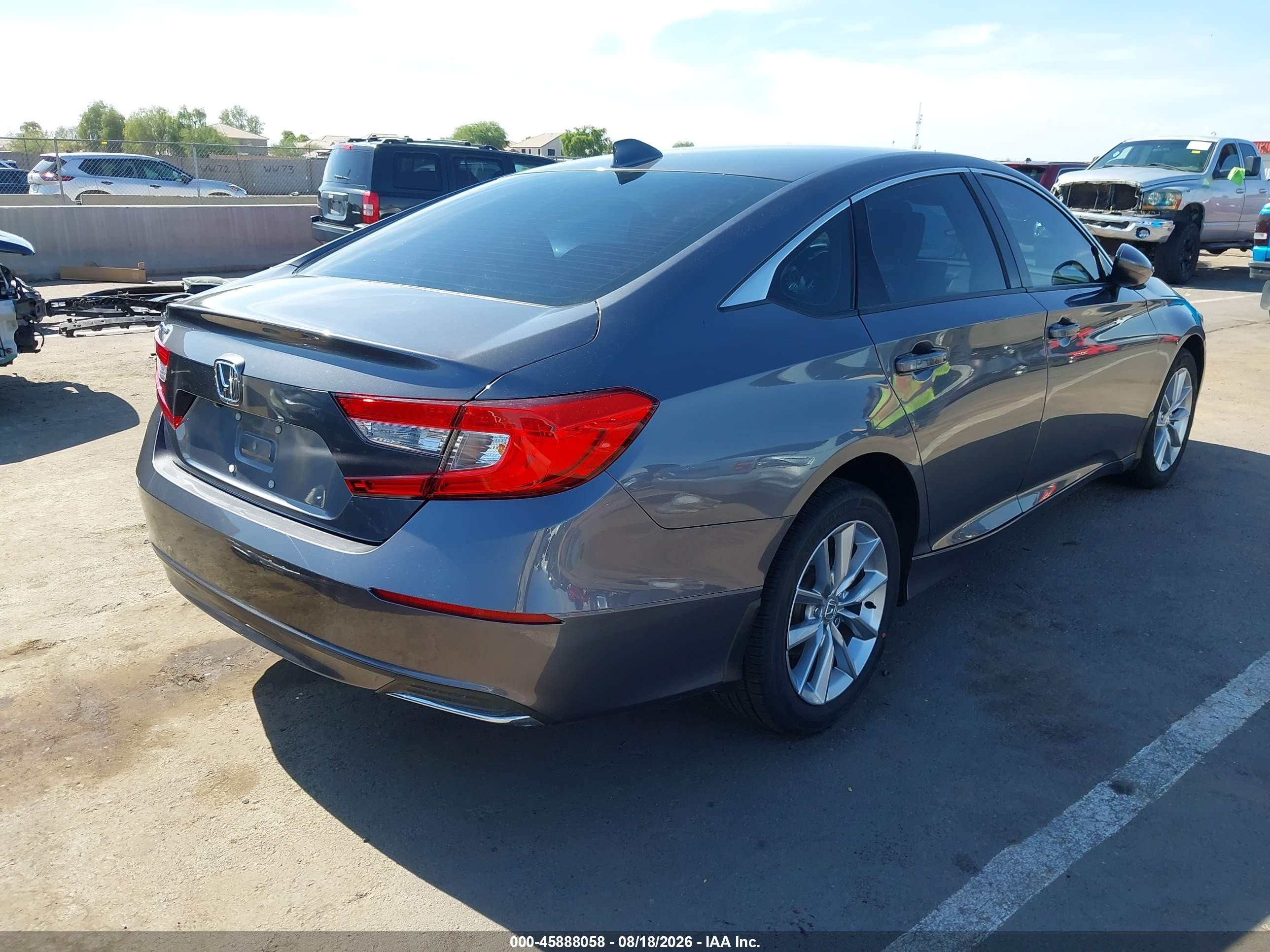 2021 Honda Accord Lx Gray vin: 1HGCV1F17MA054434