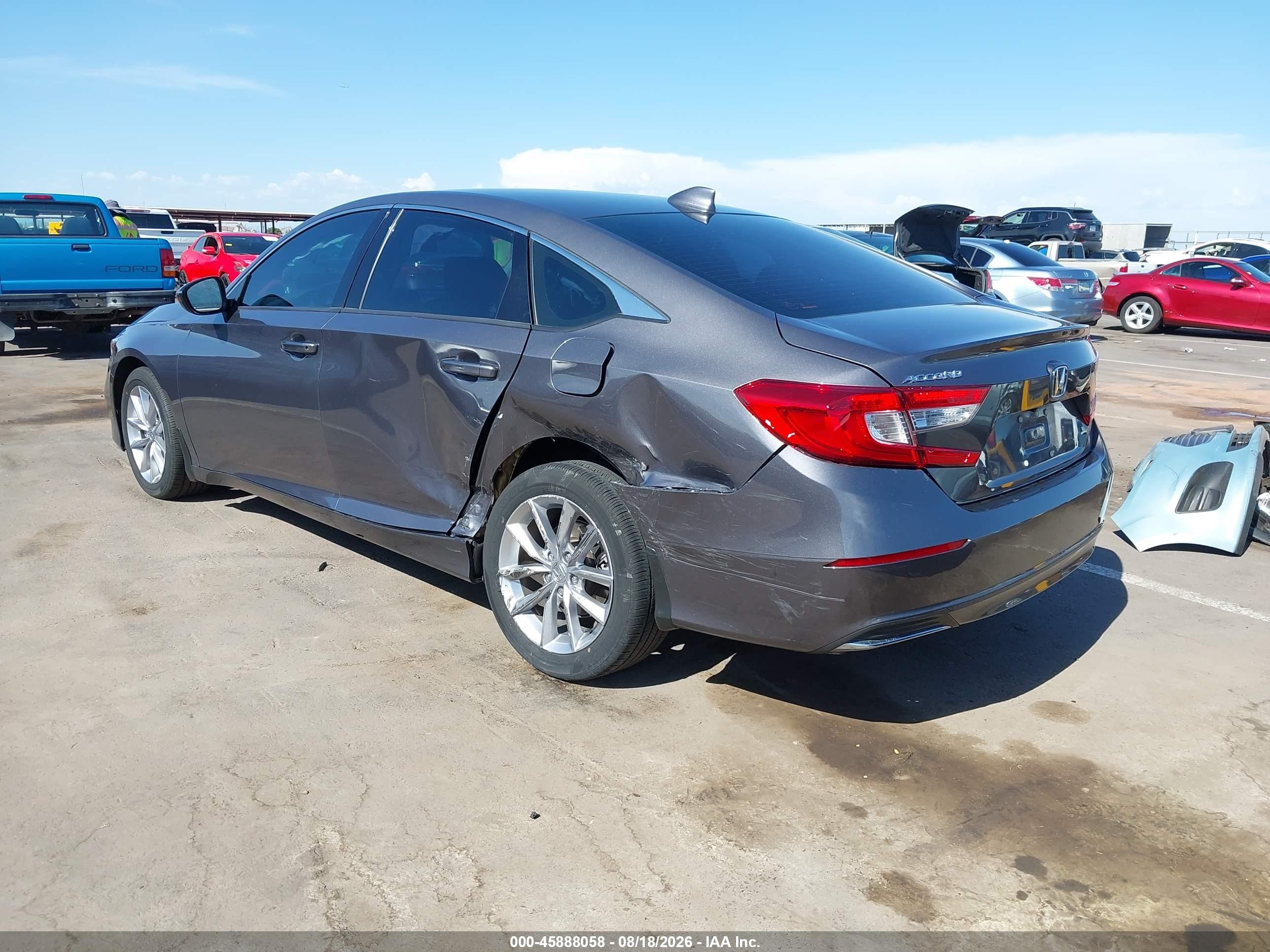 2021 Honda Accord Lx Gray vin: 1HGCV1F17MA054434