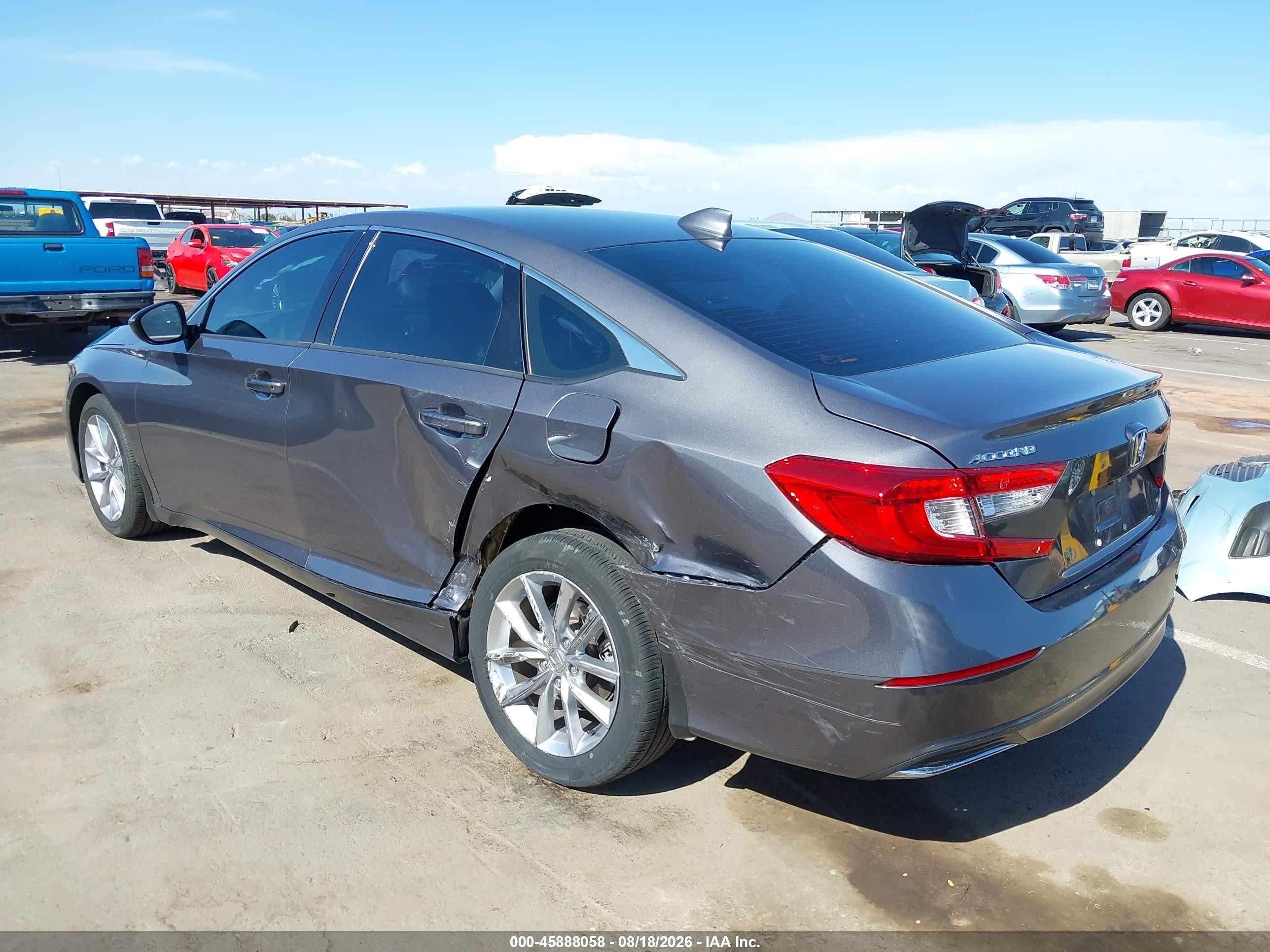 2021 Honda Accord Lx Gray vin: 1HGCV1F17MA054434