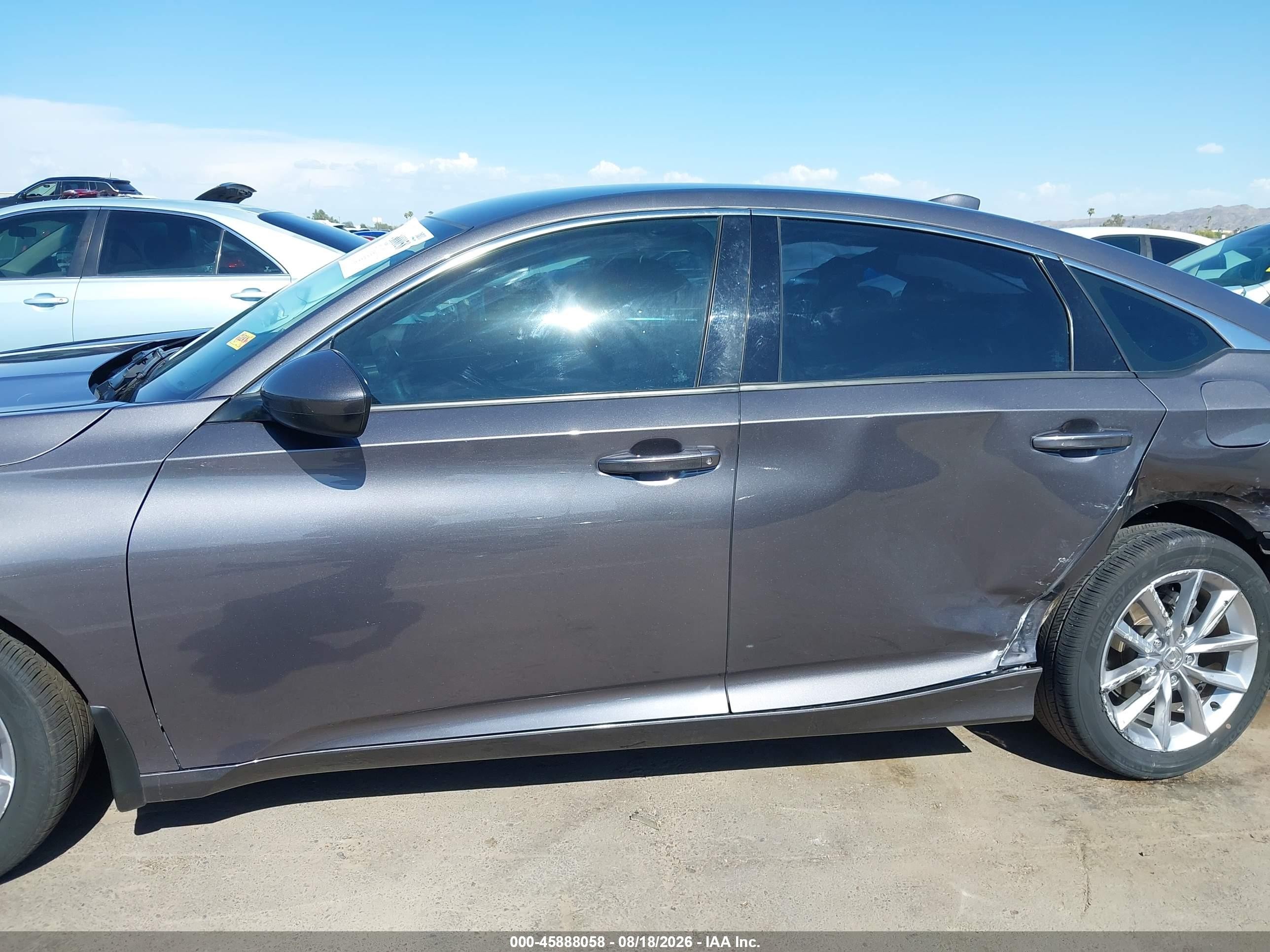 2021 Honda Accord Lx Gray vin: 1HGCV1F17MA054434