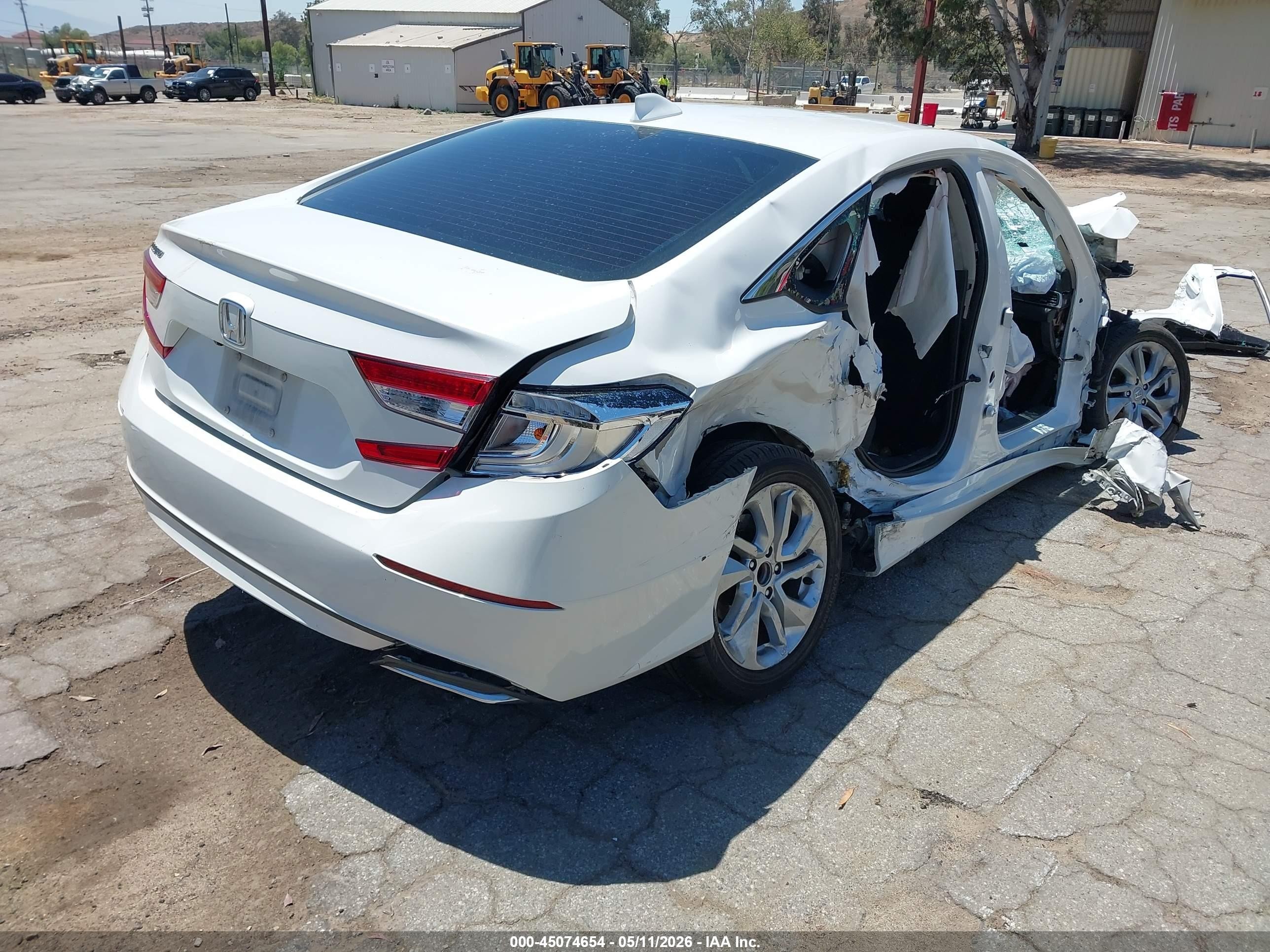 2019 Honda Accord Lx White vin: 1HGCV1F18KA036828
