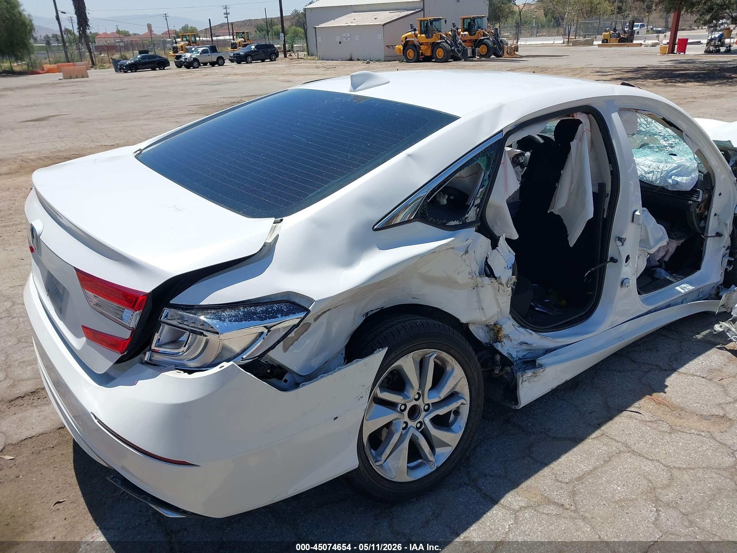 2019 Honda Accord Lx White vin: 1HGCV1F18KA036828