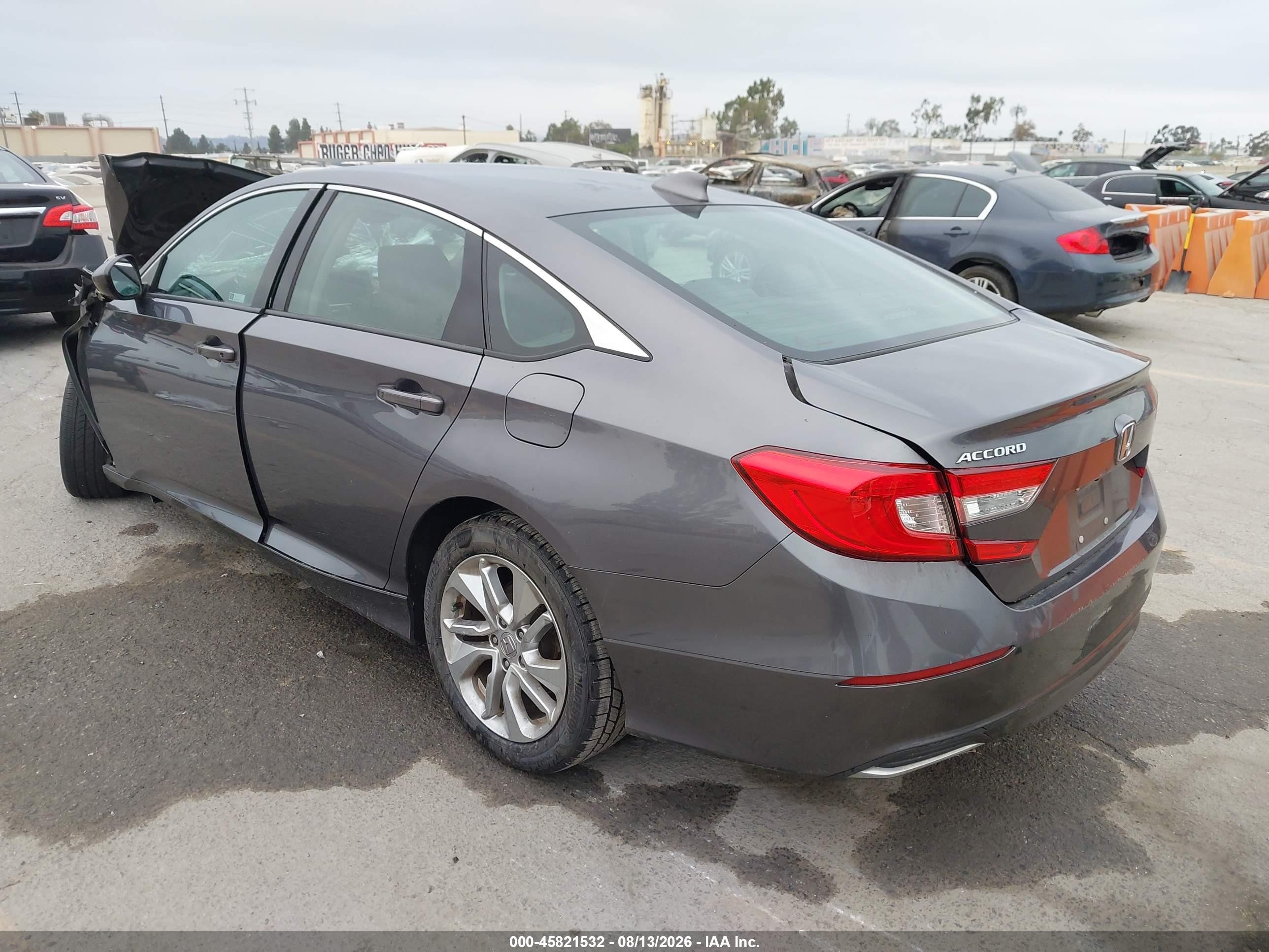 2019 Honda Accord Lx Gray vin: 1HGCV1F18KA044587