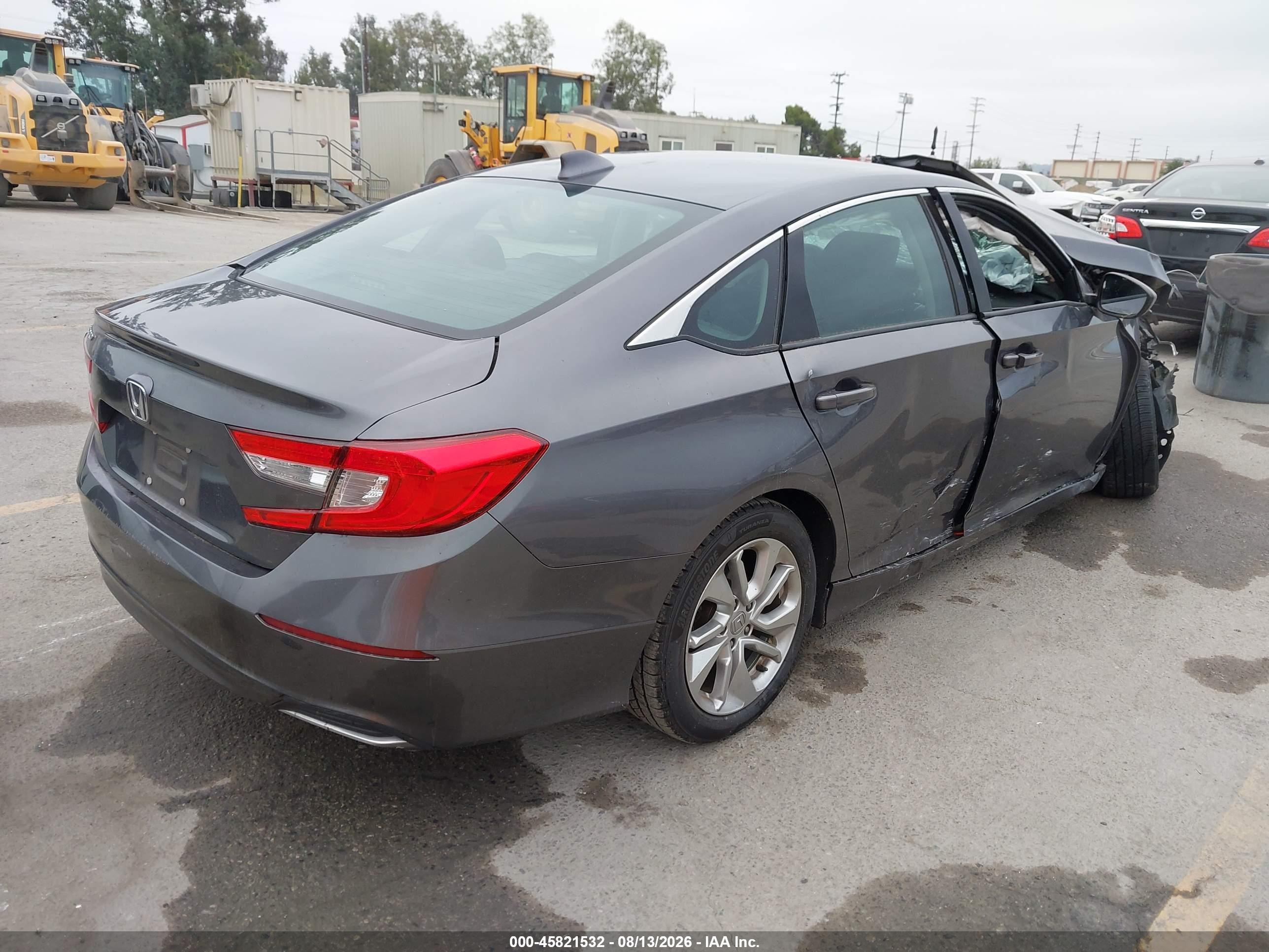 2019 Honda Accord Lx Gray vin: 1HGCV1F18KA044587