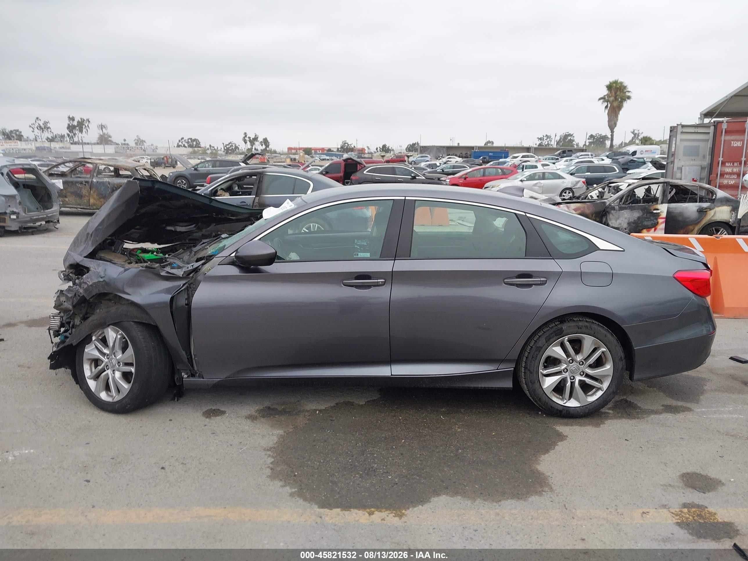2019 Honda Accord Lx Gray vin: 1HGCV1F18KA044587