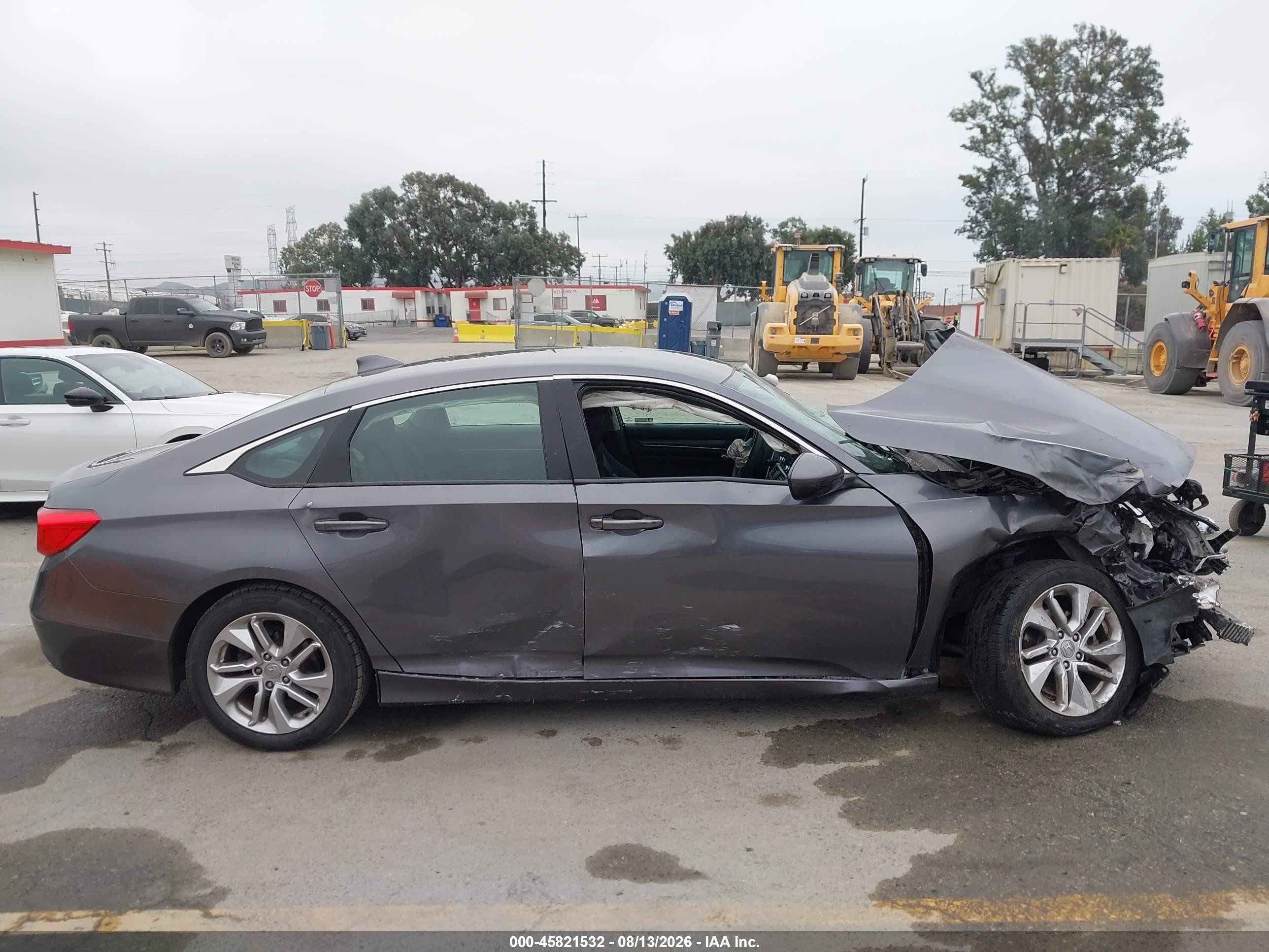 2019 Honda Accord Lx Gray vin: 1HGCV1F18KA044587