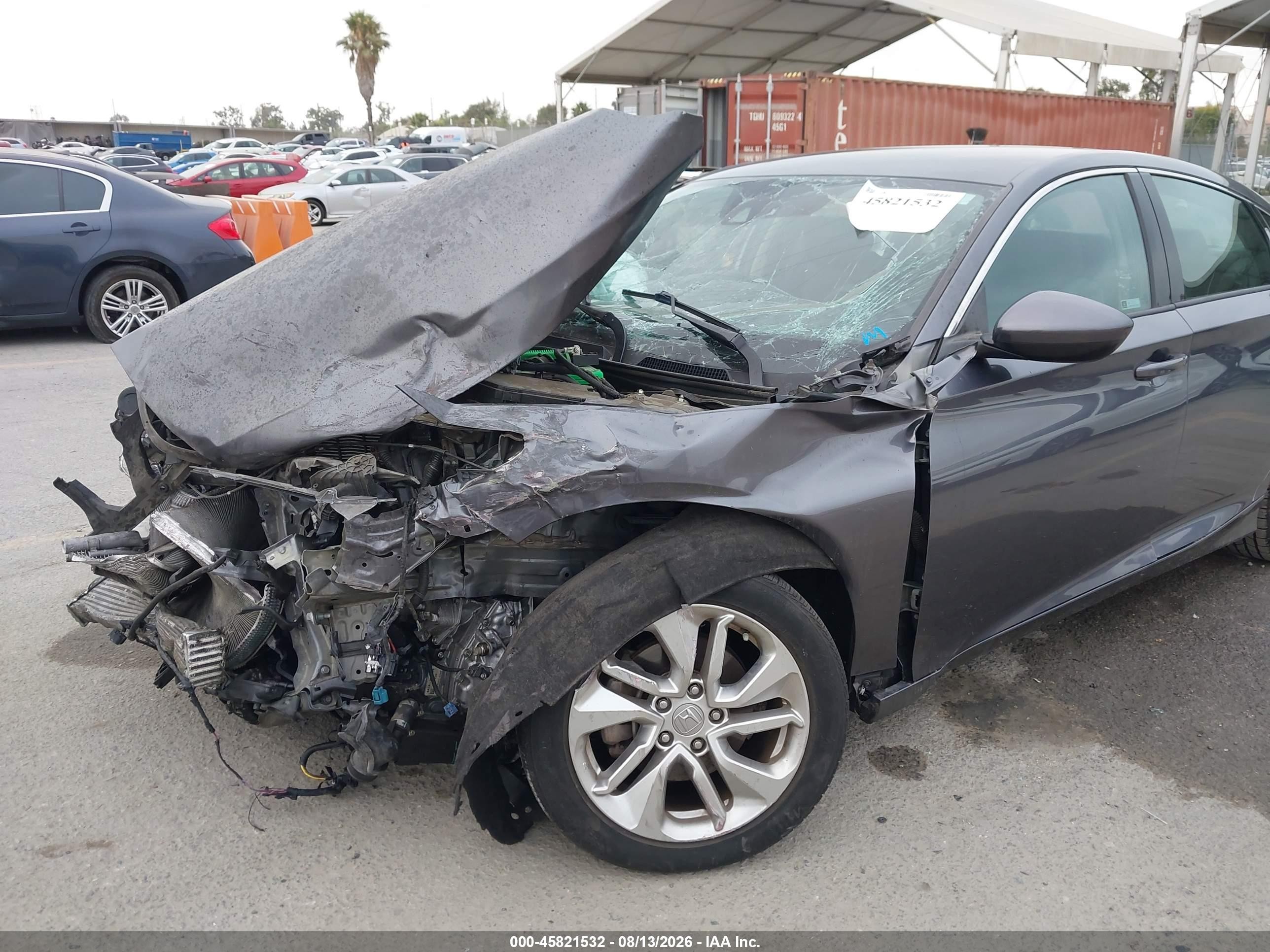 2019 Honda Accord Lx Gray vin: 1HGCV1F18KA044587
