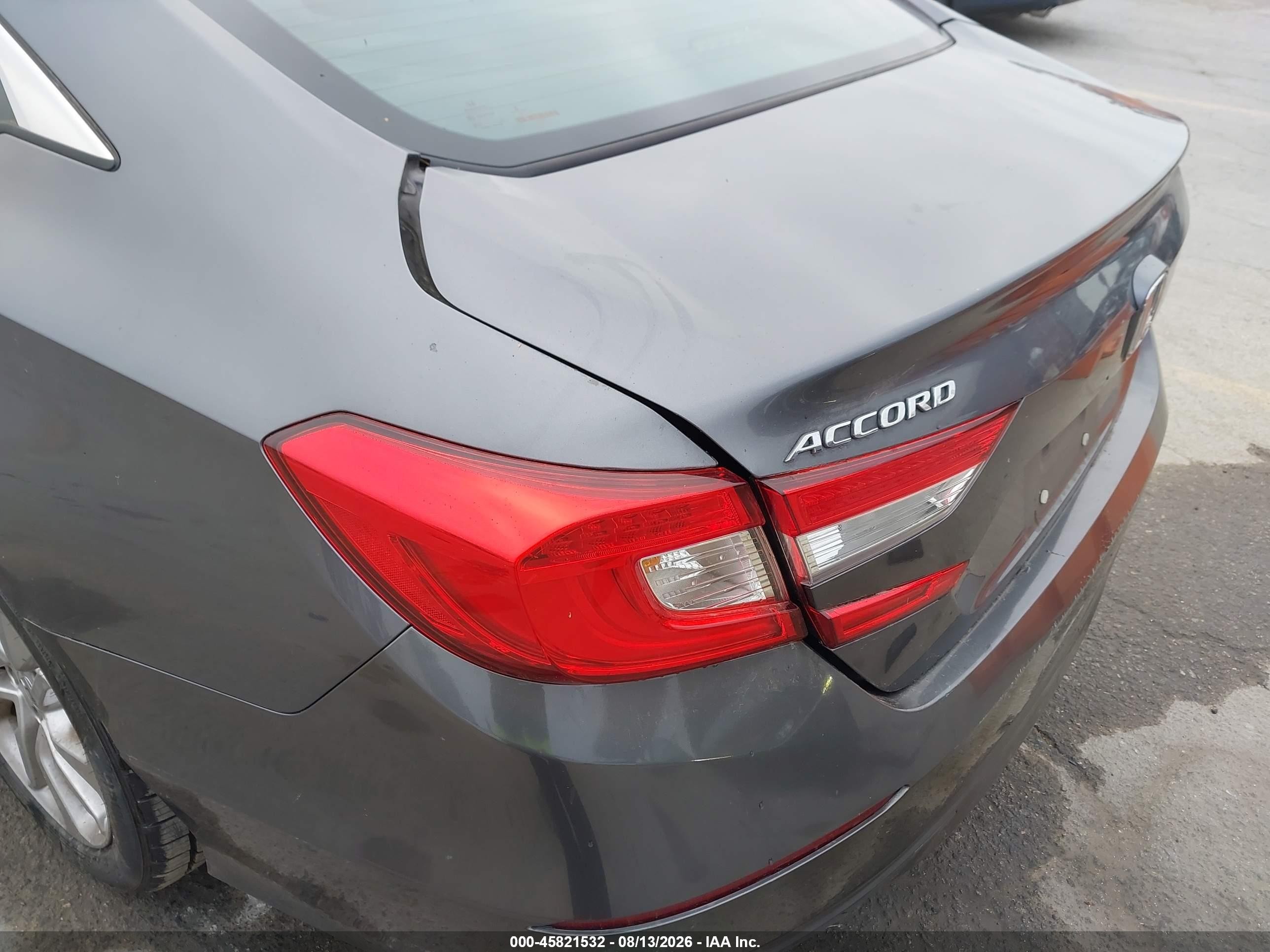 2019 Honda Accord Lx Gray vin: 1HGCV1F18KA044587