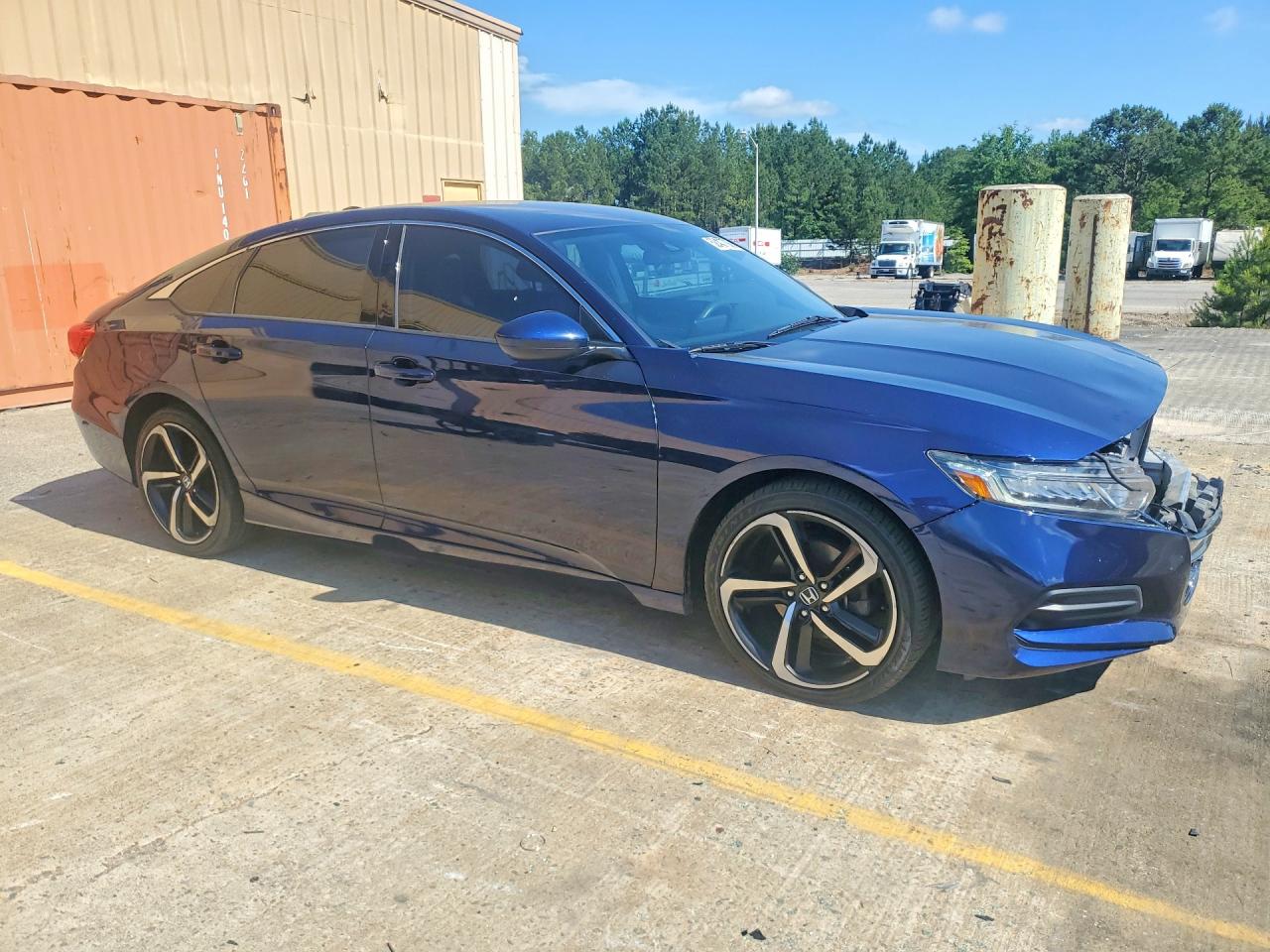 2019 Honda Accord Lx Blue vin: 1HGCV1F18KA061681
