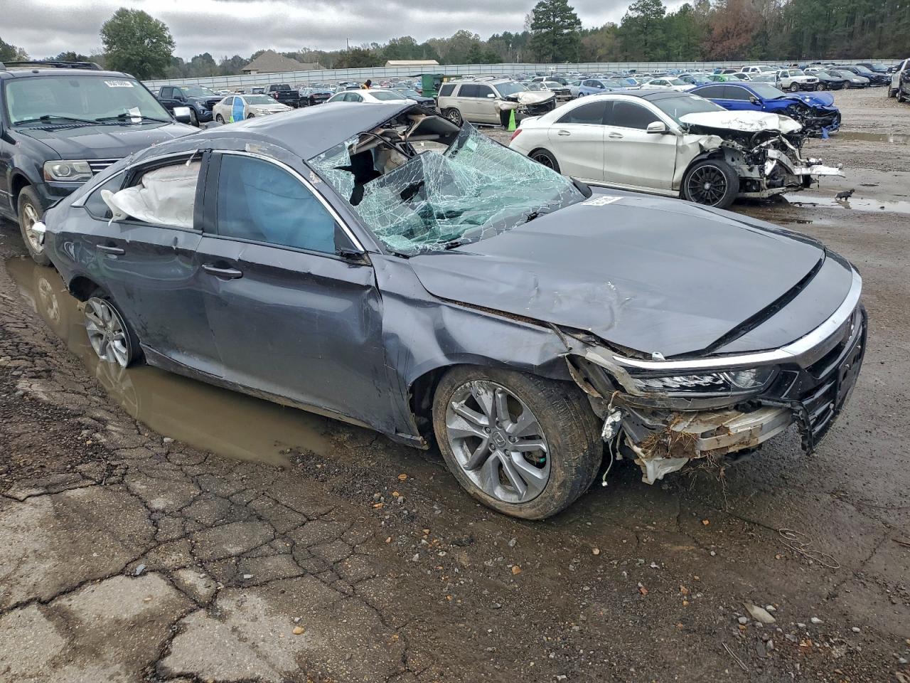 2020 Honda Accord Lx Серый vin: 1HGCV1F18LA075856