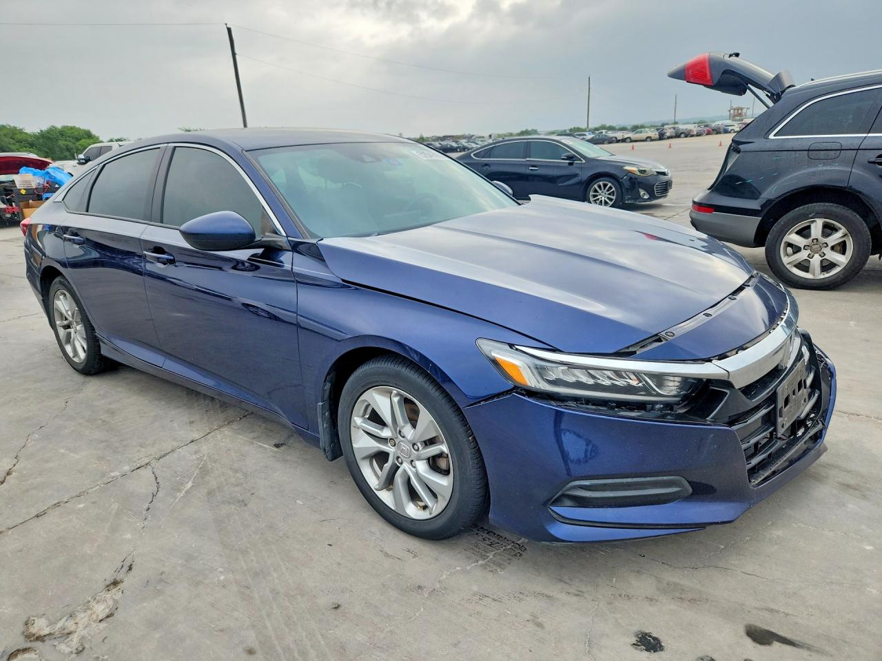 2018 Honda Accord Lx Blue vin: 1HGCV1F19JA180760