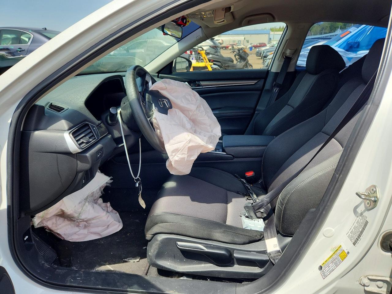 2019 Honda Accord Lx White vin: 1HGCV1F19KA017429