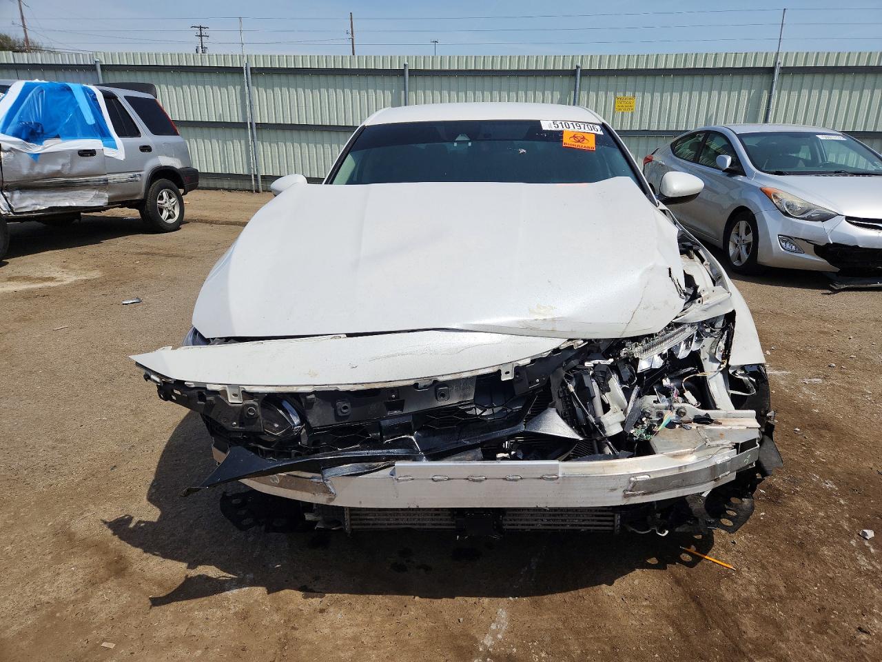2019 Honda Accord Lx White vin: 1HGCV1F19KA017429