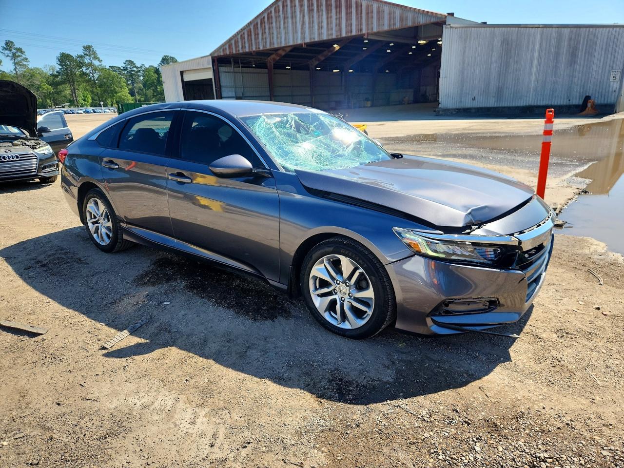 2019 Honda Accord Lx Gray vin: 1HGCV1F19KA054772
