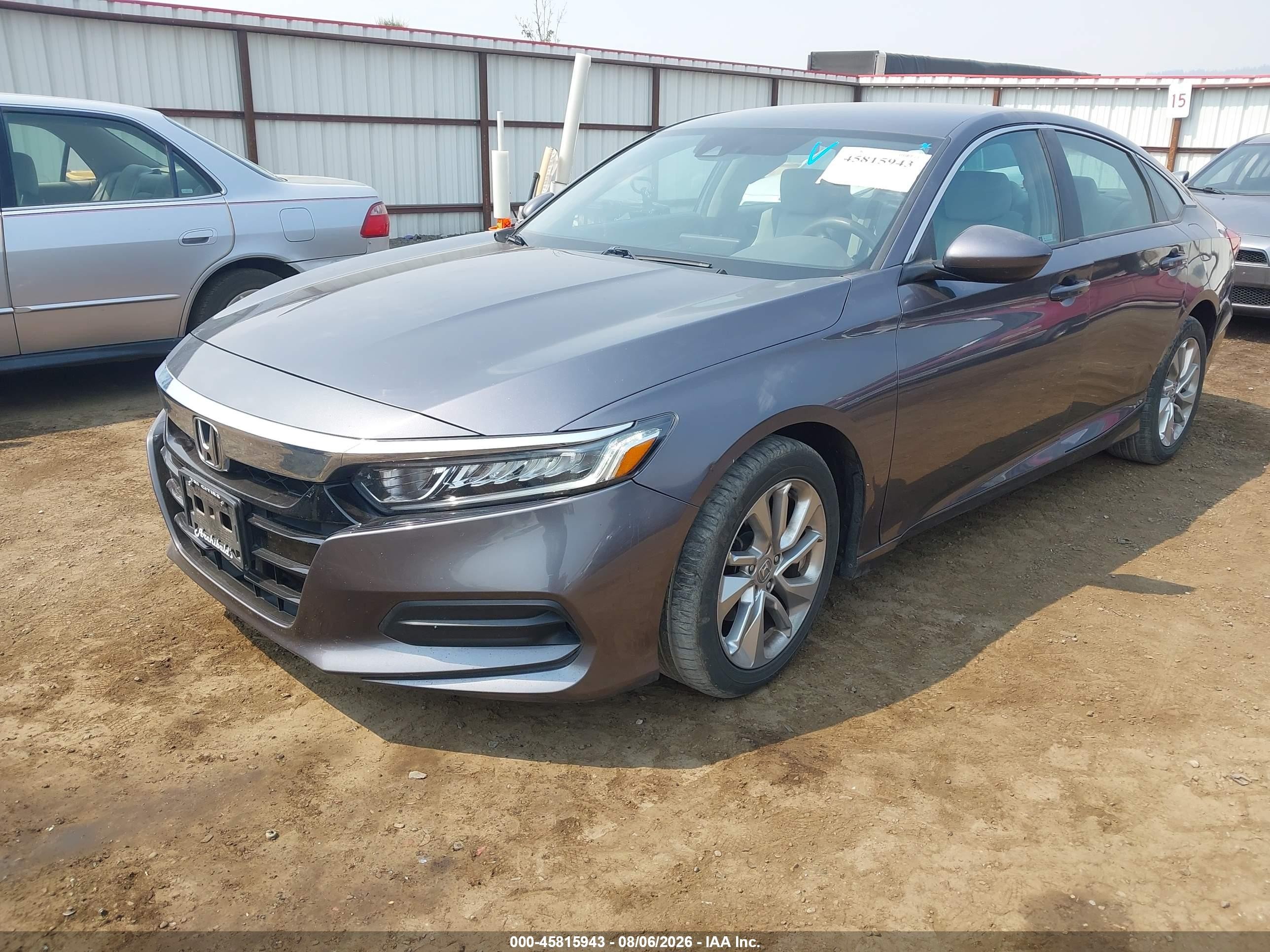 2018 Honda Accord Lx Gray vin: 1HGCV1F1XJA264201