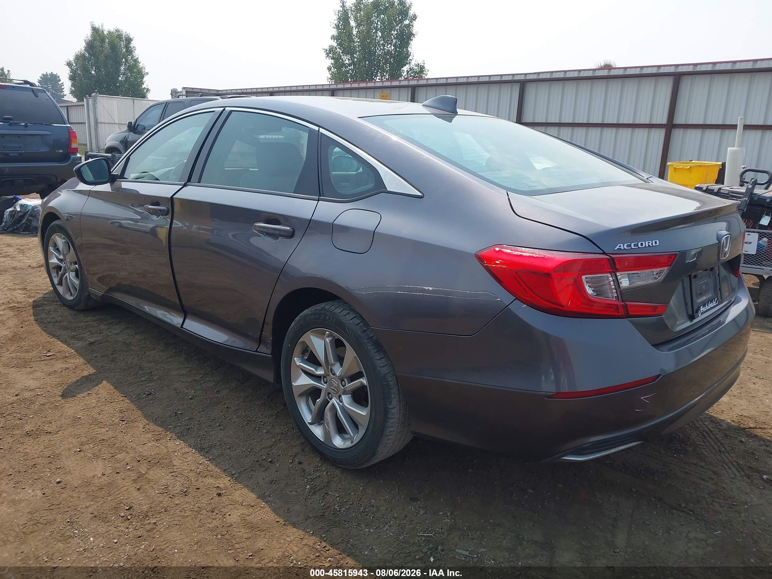 2018 Honda Accord Lx Gray vin: 1HGCV1F1XJA264201