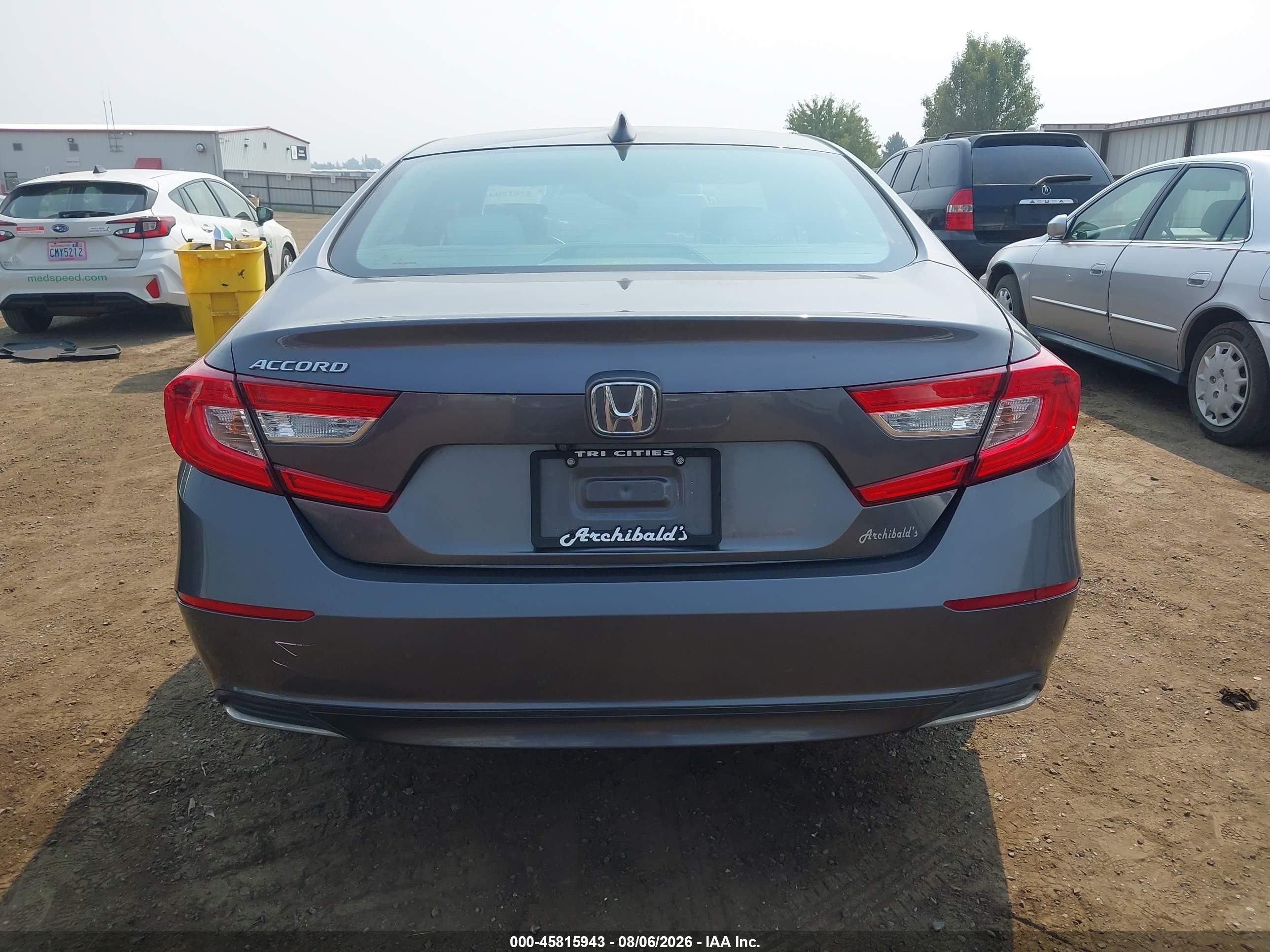 2018 Honda Accord Lx Gray vin: 1HGCV1F1XJA264201