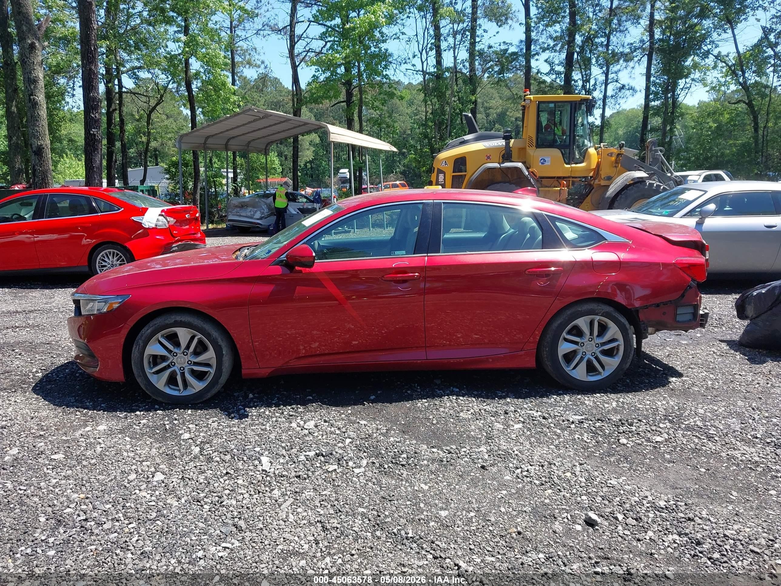 2019 Honda Accord Lx Красный vin: 1HGCV1F1XKA082421