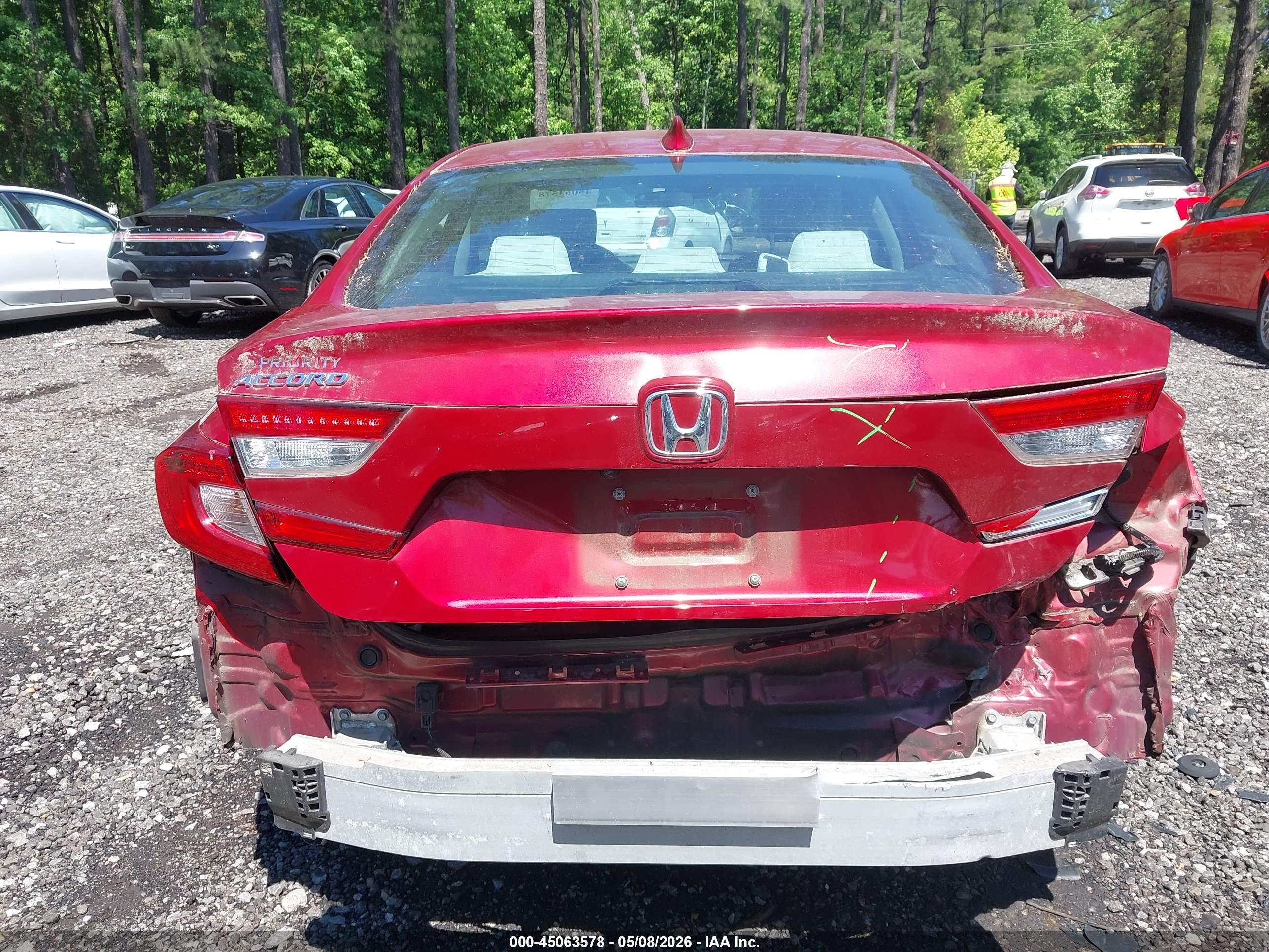 2019 Honda Accord Lx Красный vin: 1HGCV1F1XKA082421