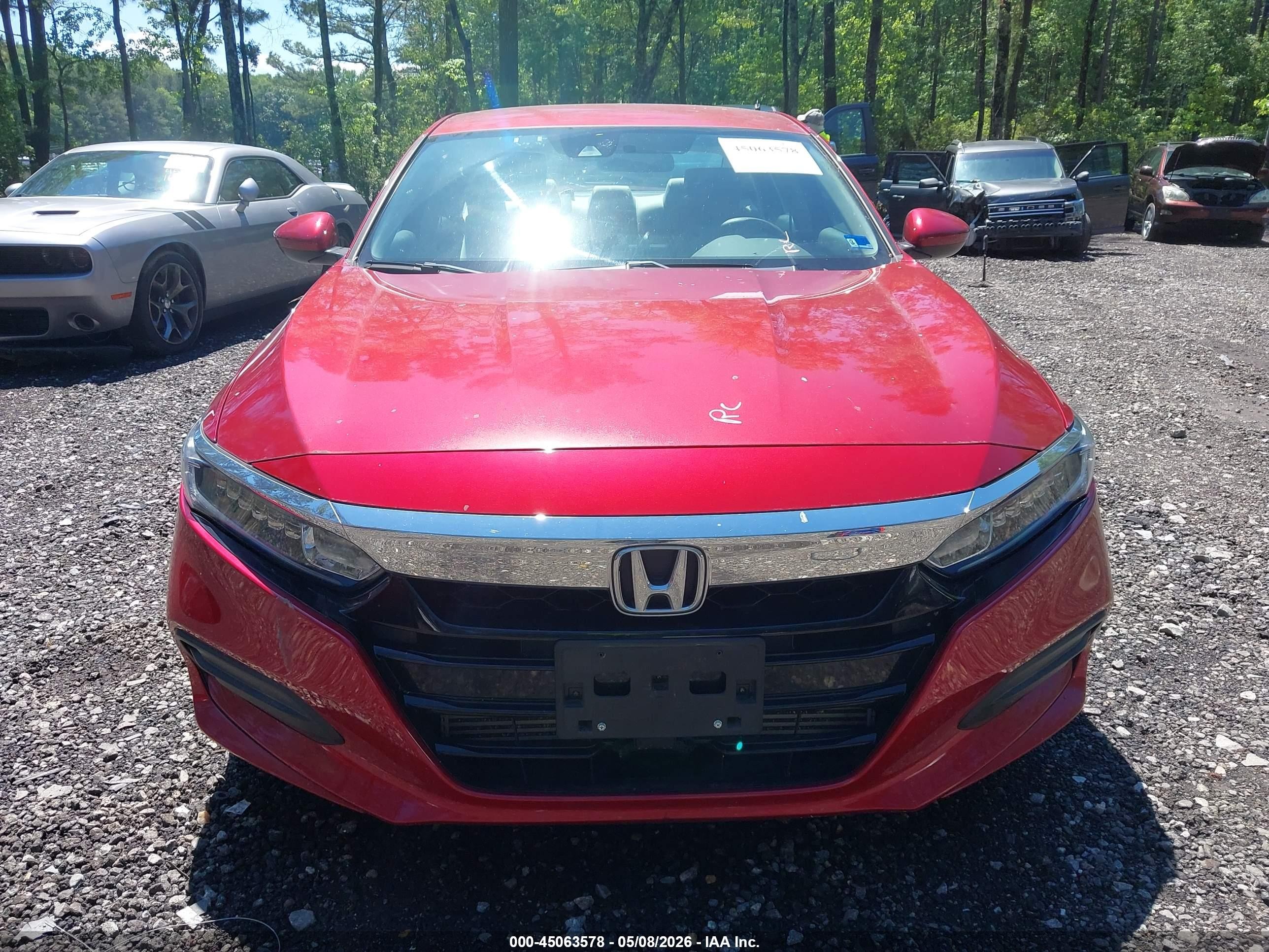 2019 Honda Accord Lx Красный vin: 1HGCV1F1XKA082421