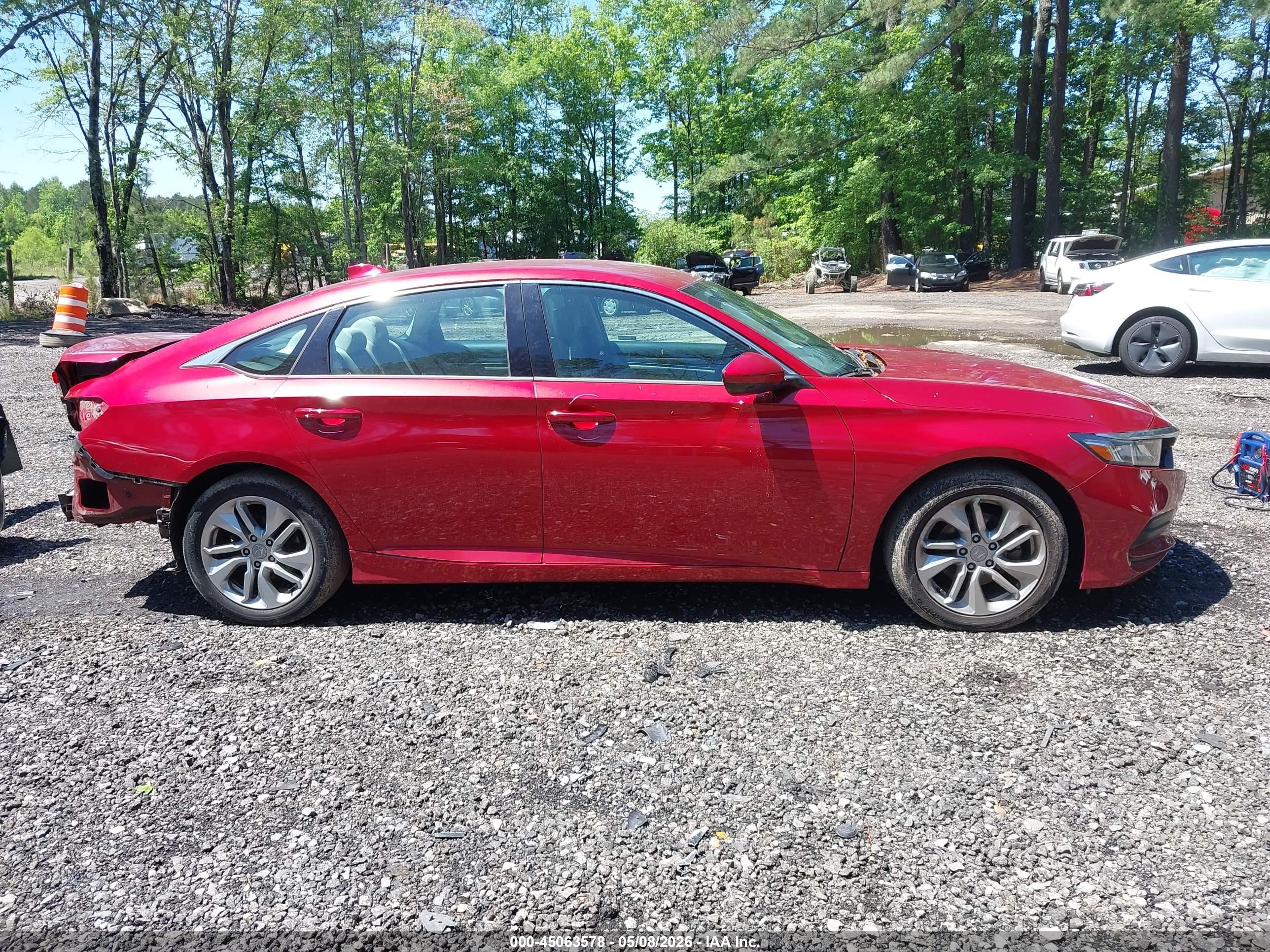 2019 Honda Accord Lx Красный vin: 1HGCV1F1XKA082421