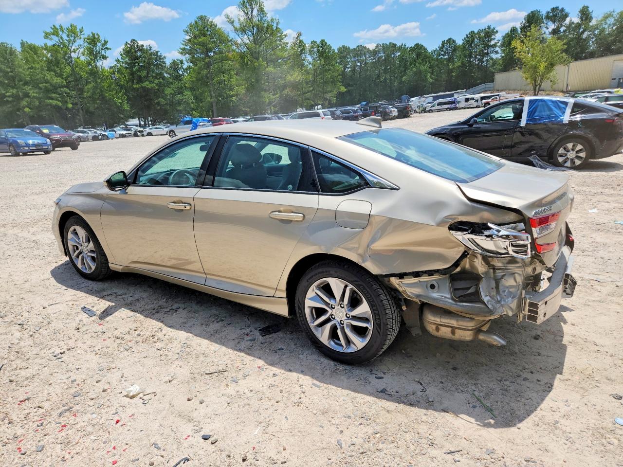 2019 Honda Accord Lx Beige vin: 1HGCV1F1XKA093659