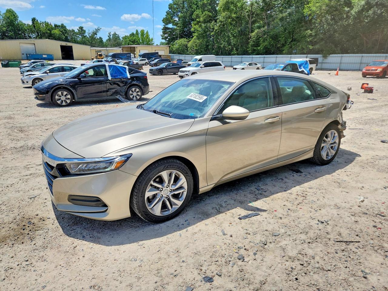 2019 Honda Accord Lx Beige vin: 1HGCV1F1XKA093659