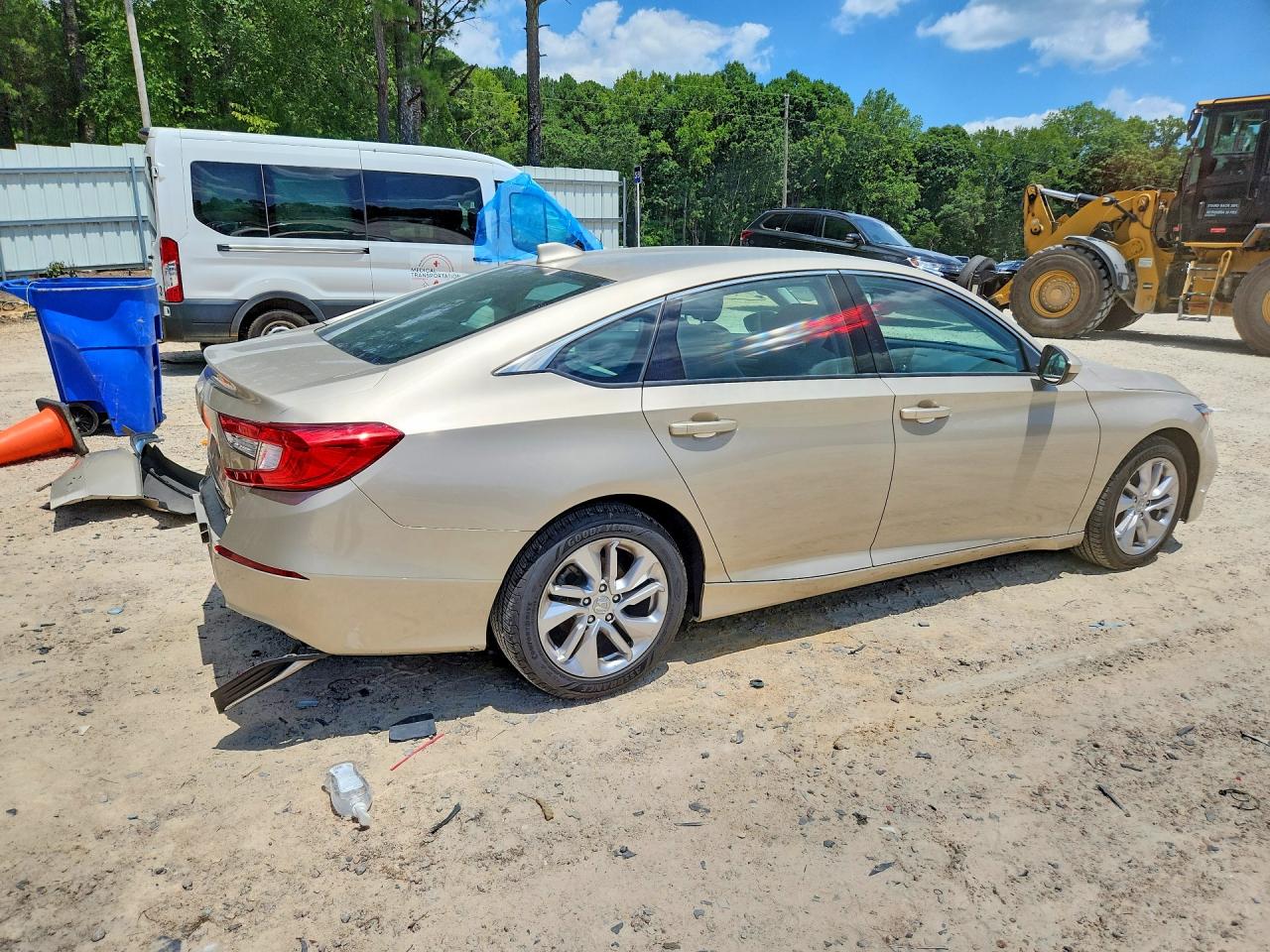 2019 Honda Accord Lx Beige vin: 1HGCV1F1XKA093659