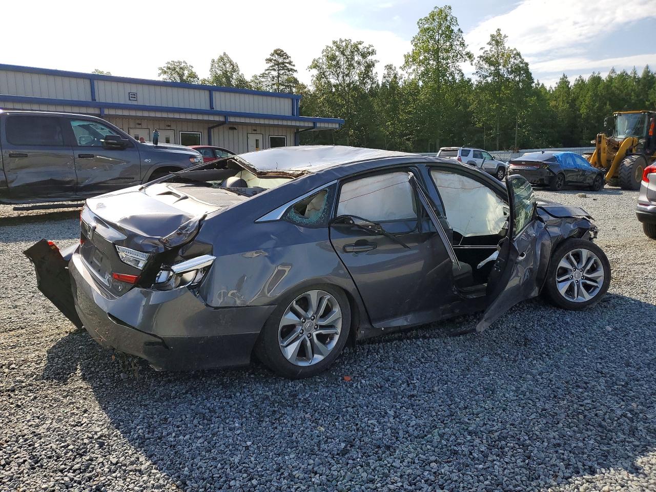 2019 Honda Accord Lx Gray vin: 1HGCV1F1XKA100383