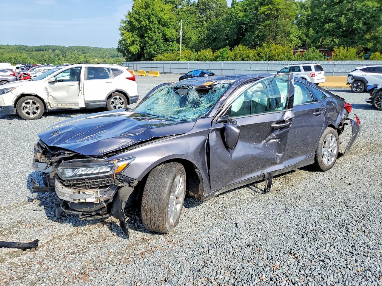 2019 Honda Accord Lx Gray vin: 1HGCV1F1XKA100383