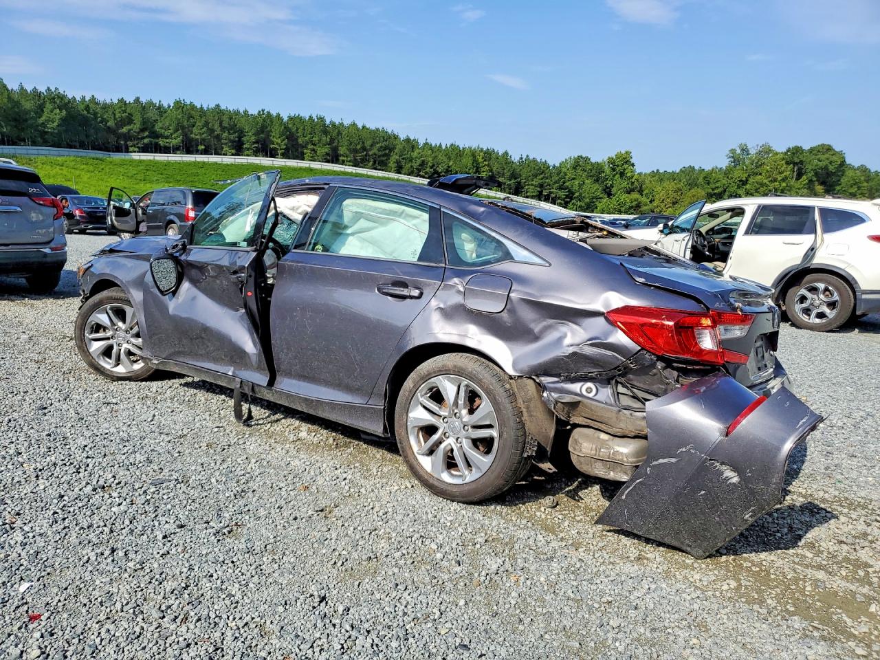 2019 Honda Accord Lx Gray vin: 1HGCV1F1XKA100383