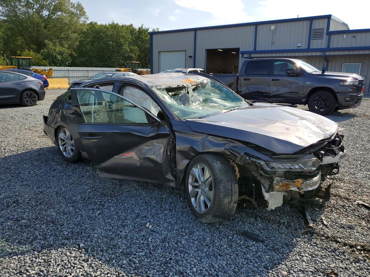 2019 Honda Accord Lx Gray vin: 1HGCV1F1XKA100383