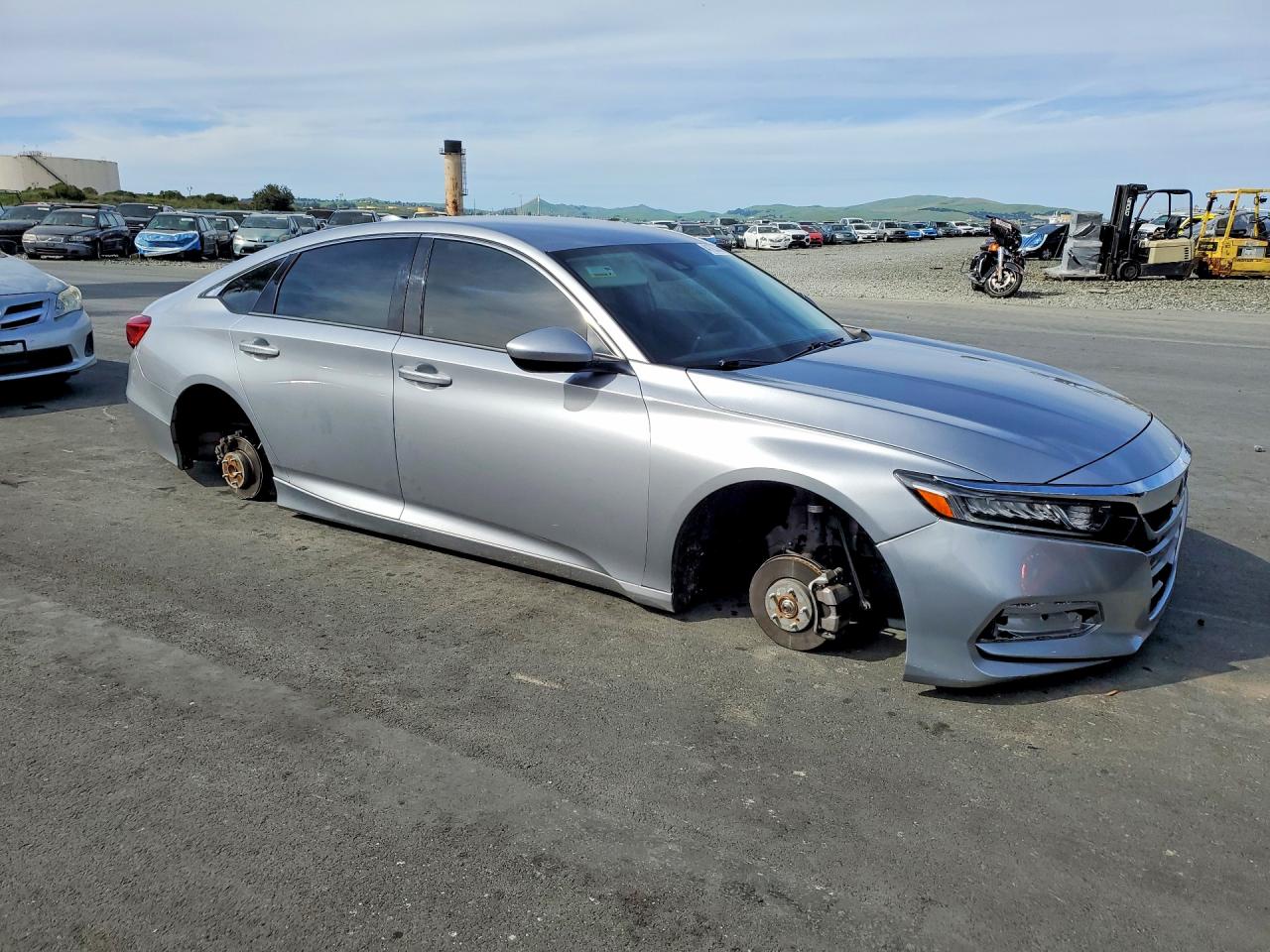 2019 Honda Accord Lx Silver vin: 1HGCV1F1XKA101999