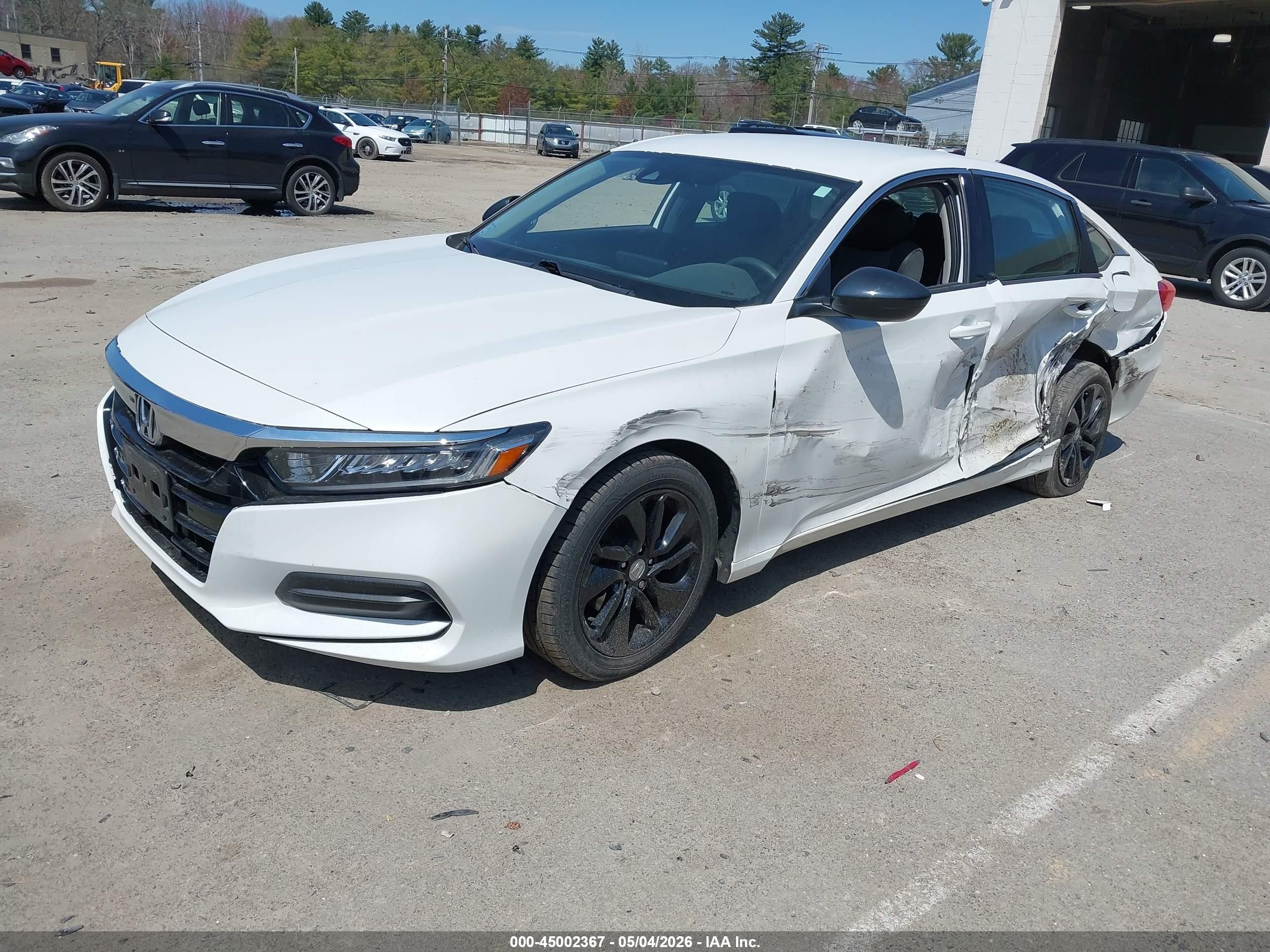 2019 Honda Accord Lx White vin: 1HGCV1F1XKA167663