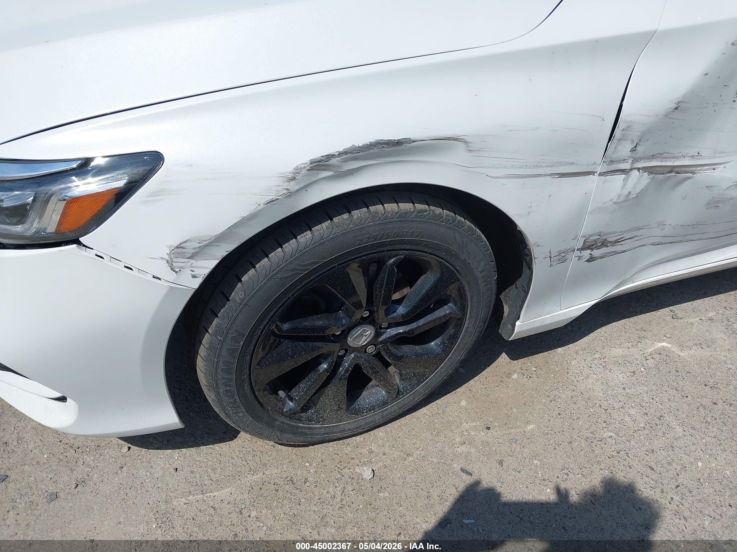 2019 Honda Accord Lx White vin: 1HGCV1F1XKA167663
