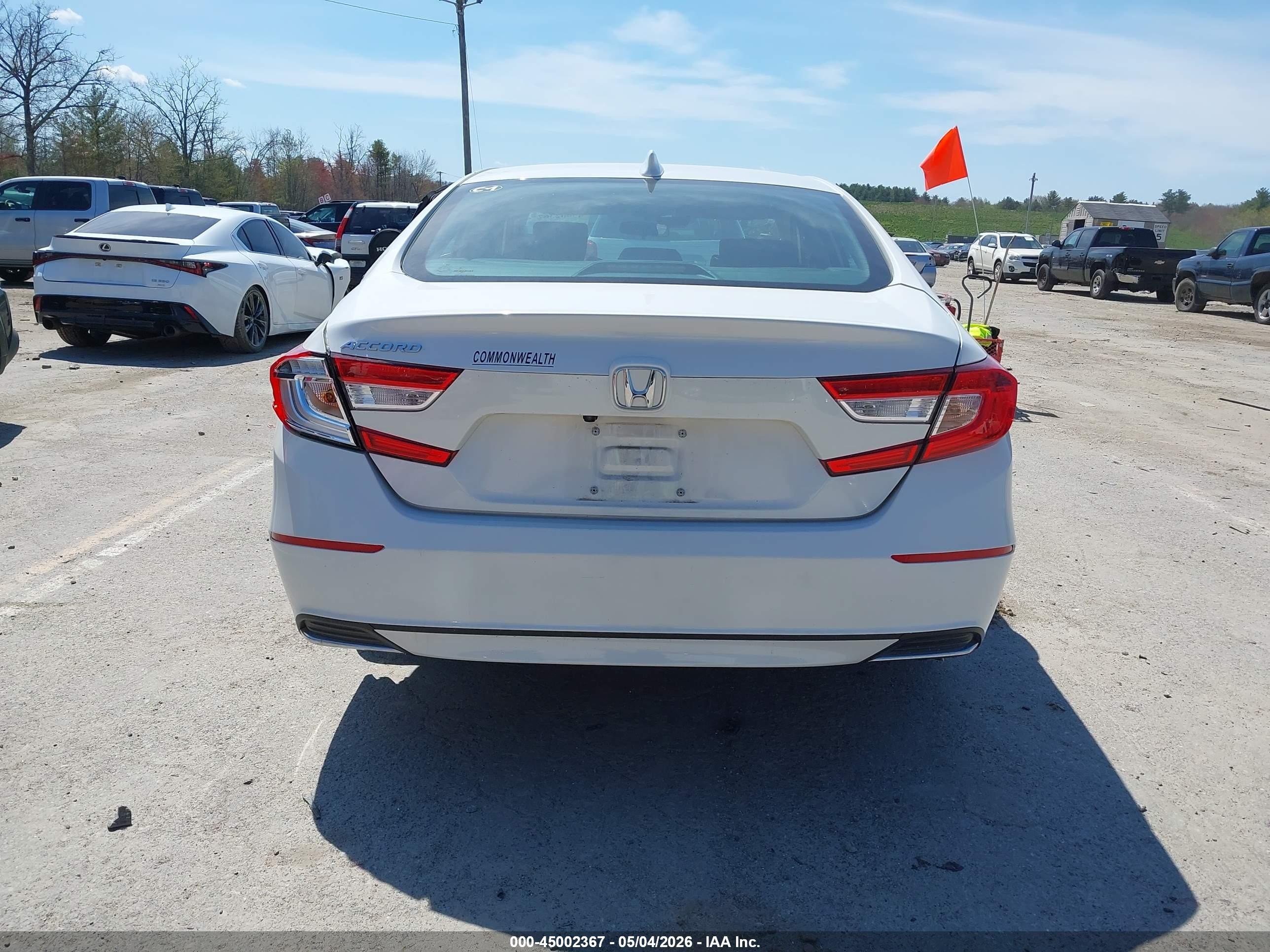 2019 Honda Accord Lx White vin: 1HGCV1F1XKA167663