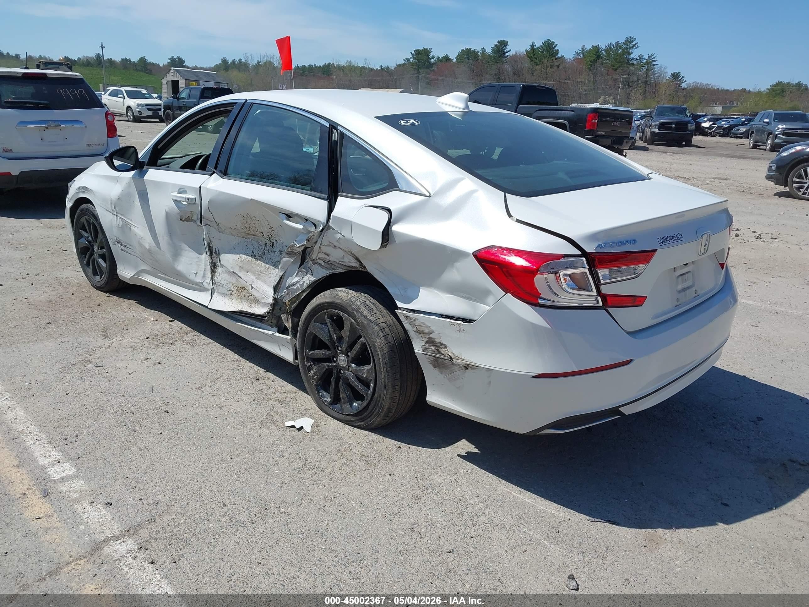 2019 Honda Accord Lx White vin: 1HGCV1F1XKA167663
