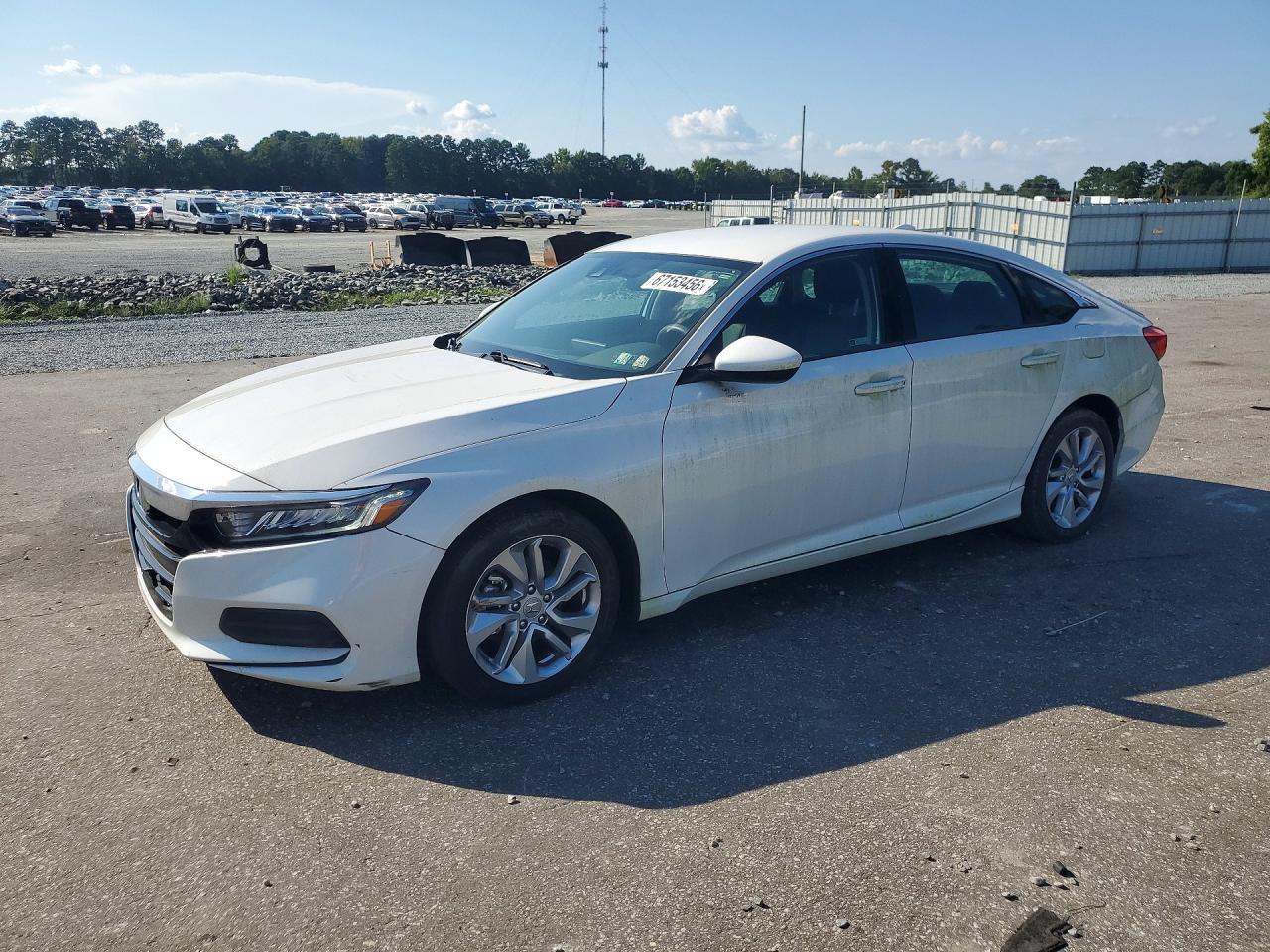 2020 Honda Accord Lx White vin: 1HGCV1F1XLA104404