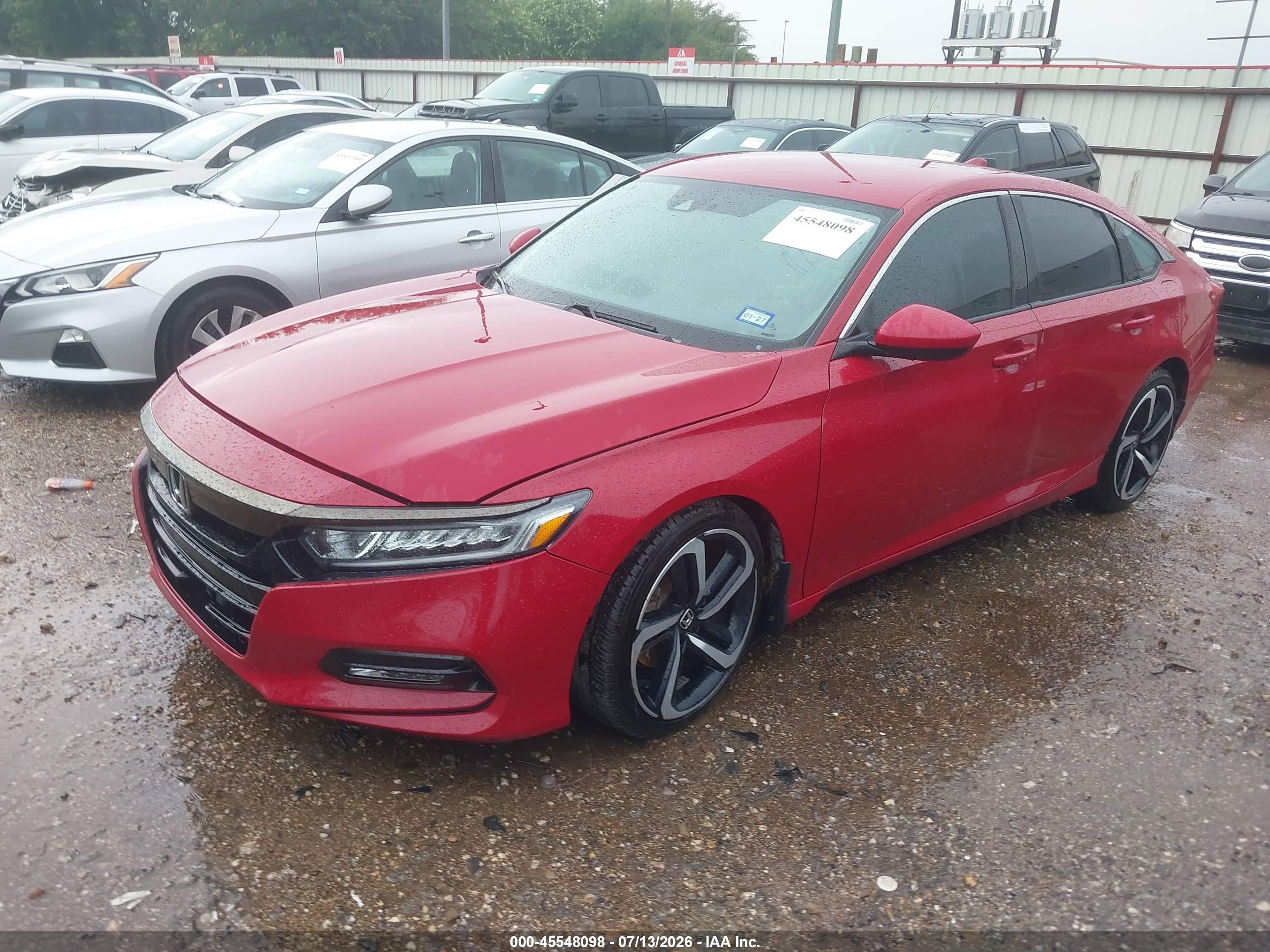 2018 Honda Accord Sport Red vin: 1HGCV1F30JA031655
