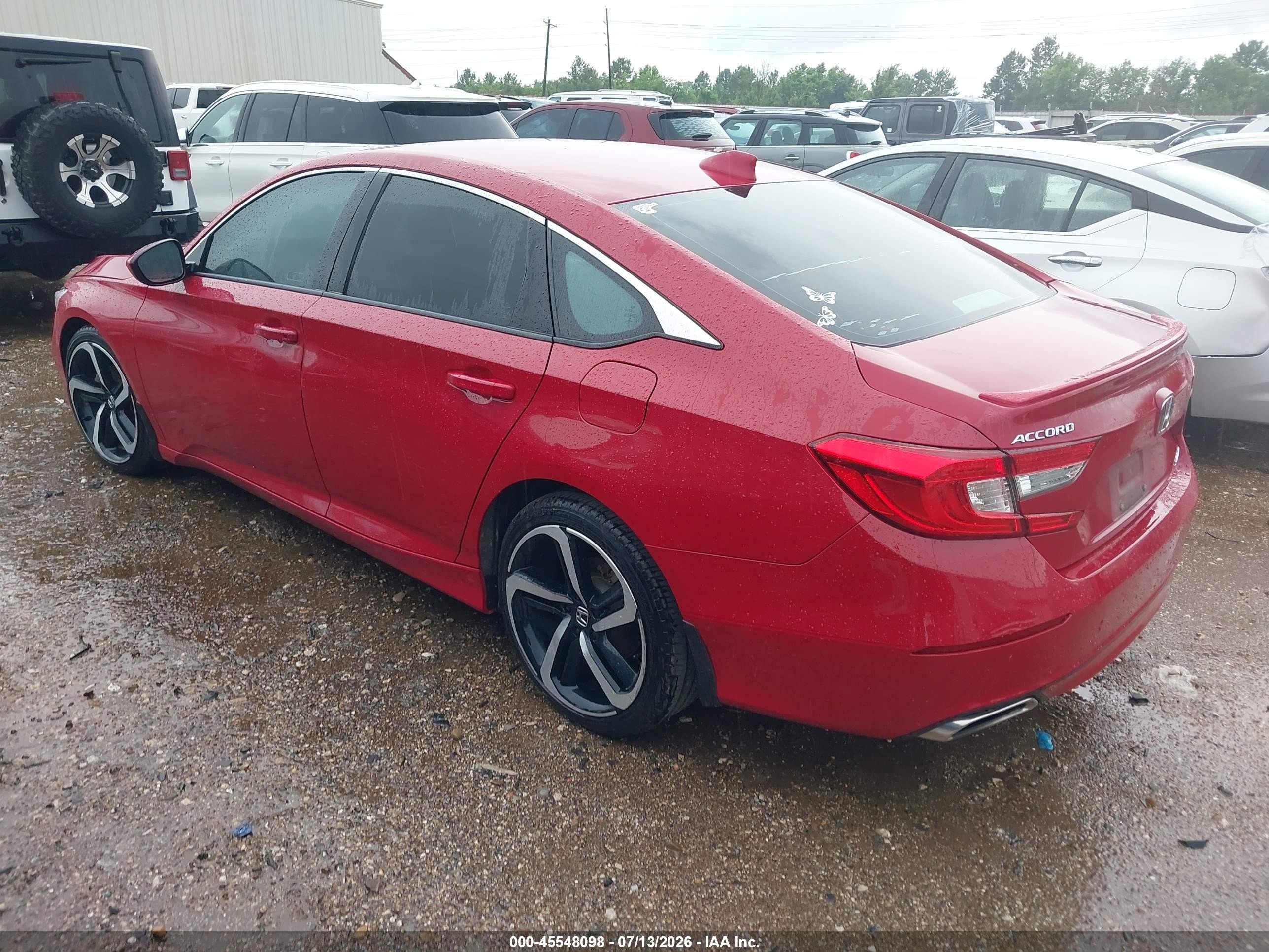 2018 Honda Accord Sport Red vin: 1HGCV1F30JA031655